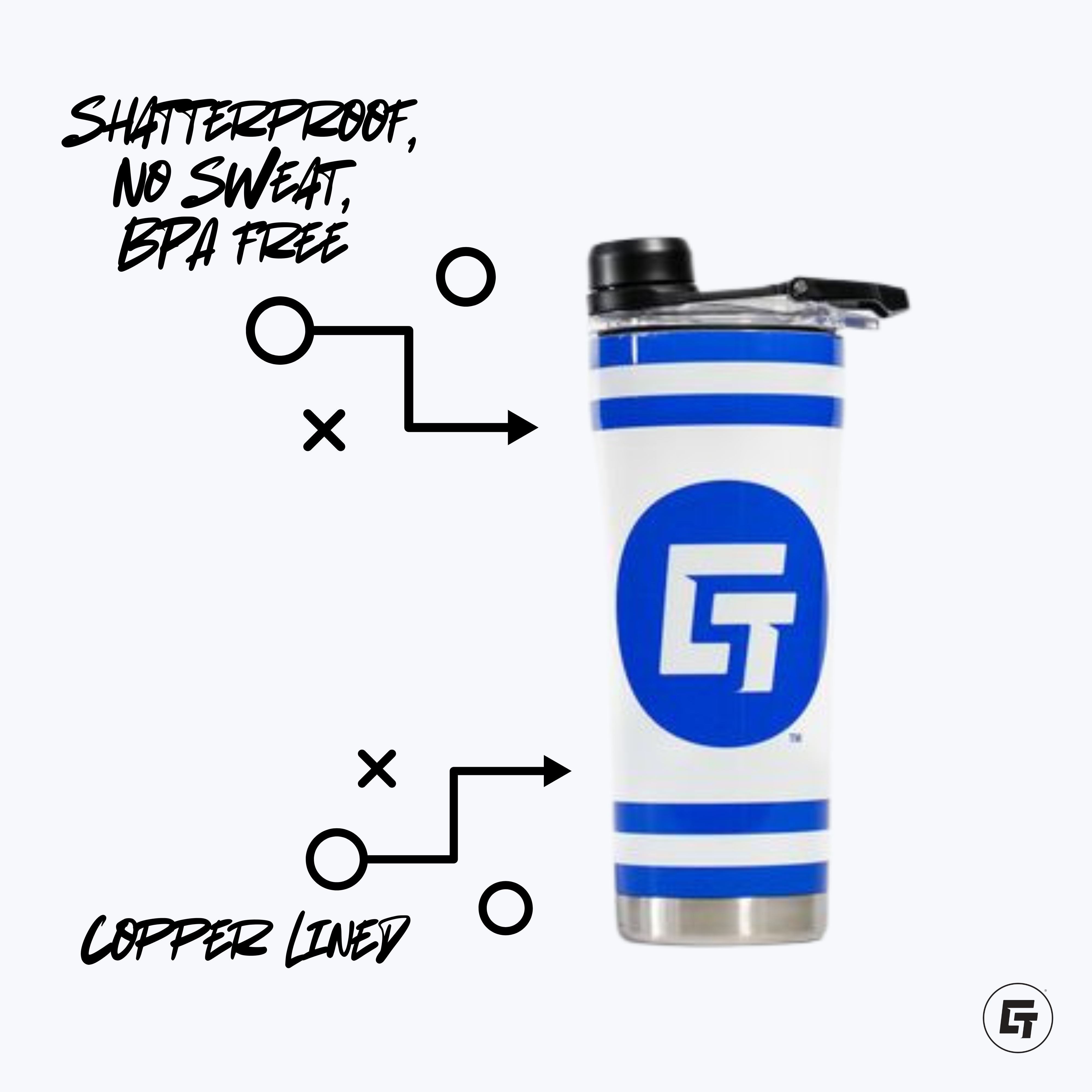 Ohio Aviators Navy Shaker Bottle