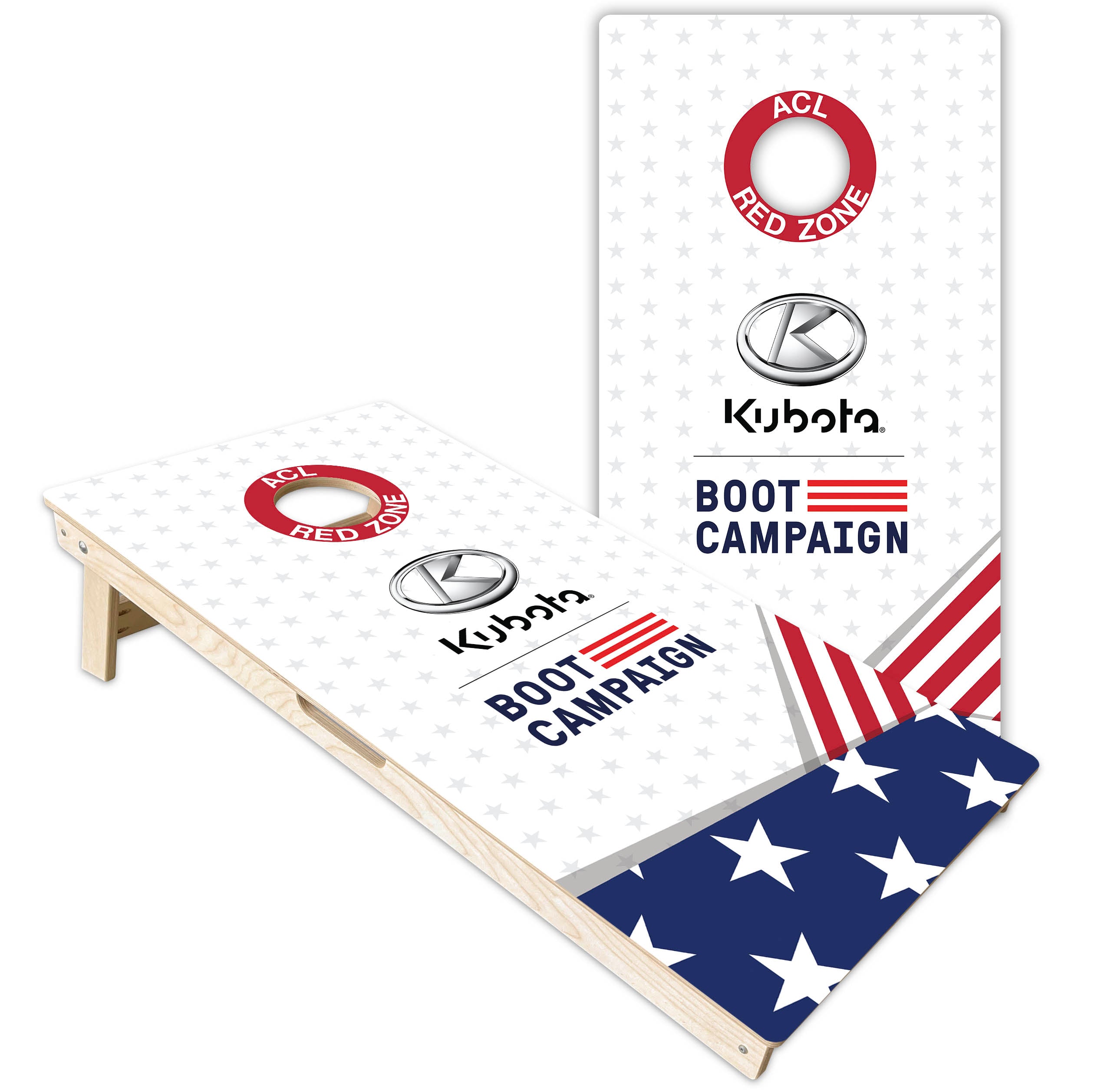 Kubota & Boot Campaign - ACL Approved Competitive Cornhole Set with 8 Bags