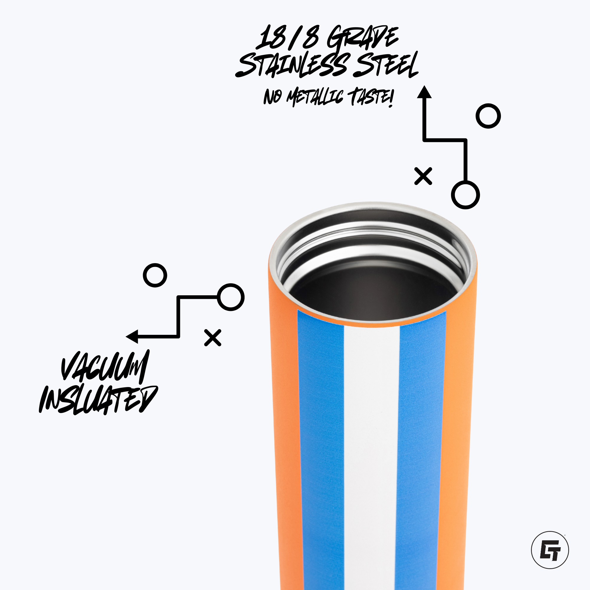 American Cornhole League - Cornhole Board 16oz Stainless Steel Youth Bottle