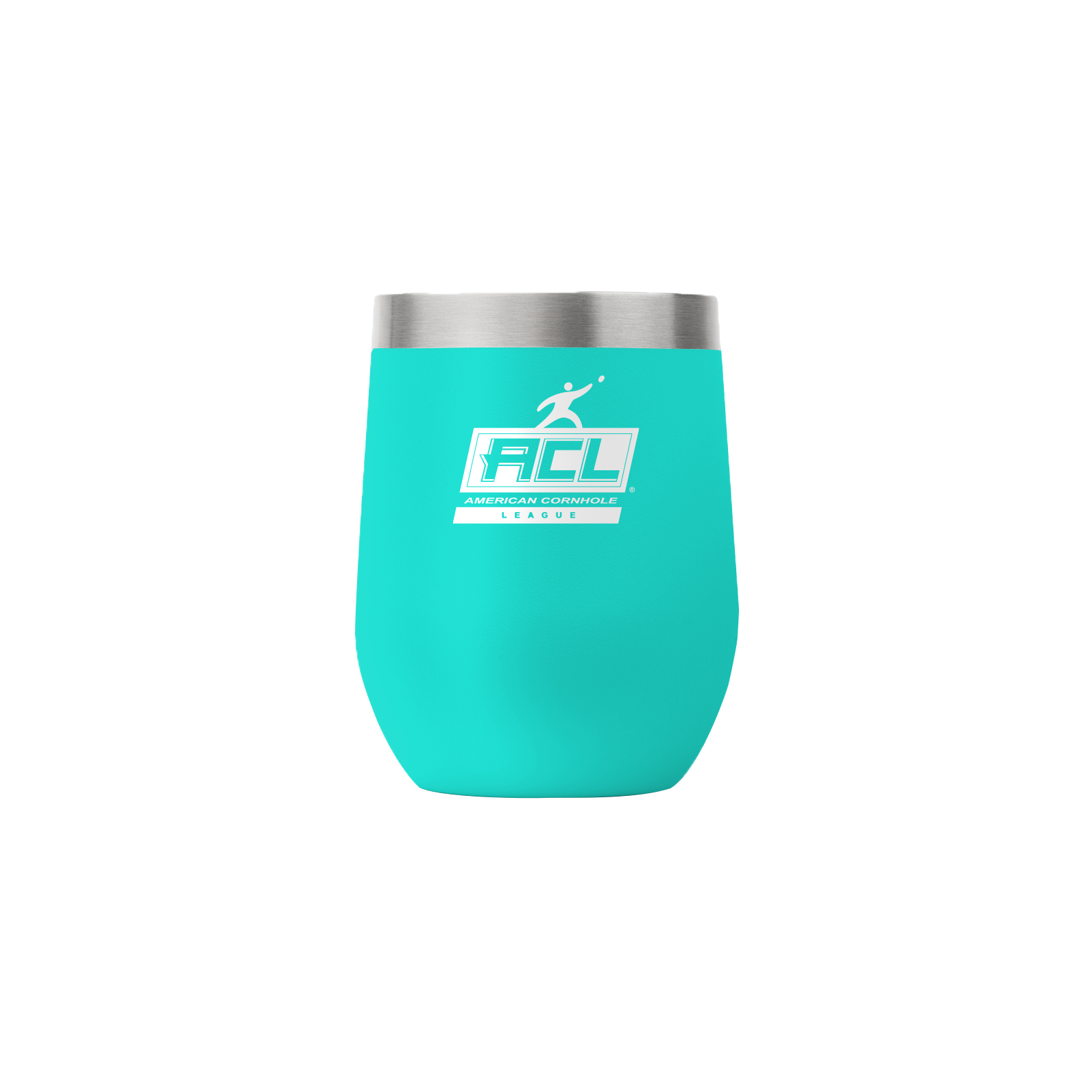 American Cornhole League 12oz Teal Stemless Tumbler