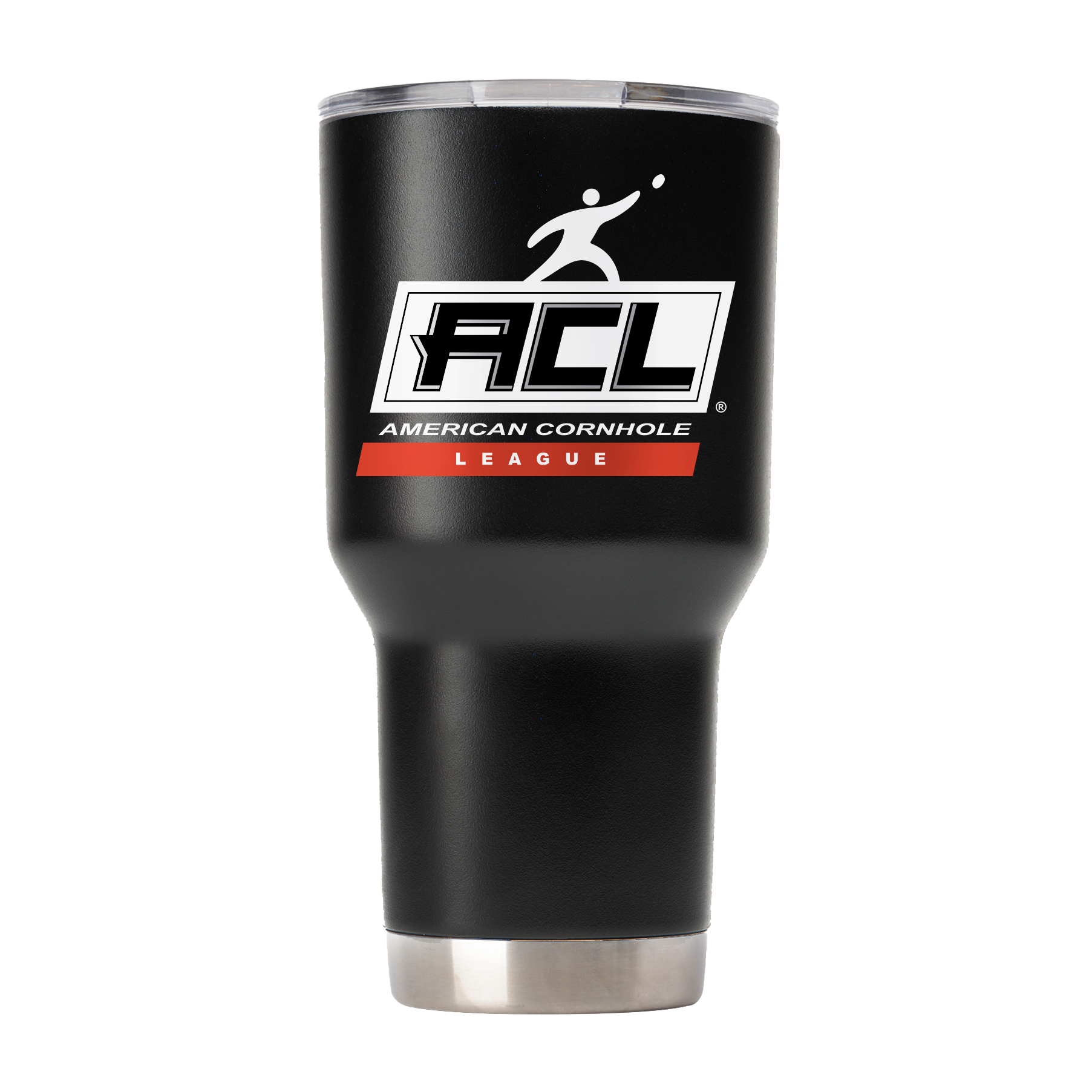 American Cornhole League 30oz Black Tumbler