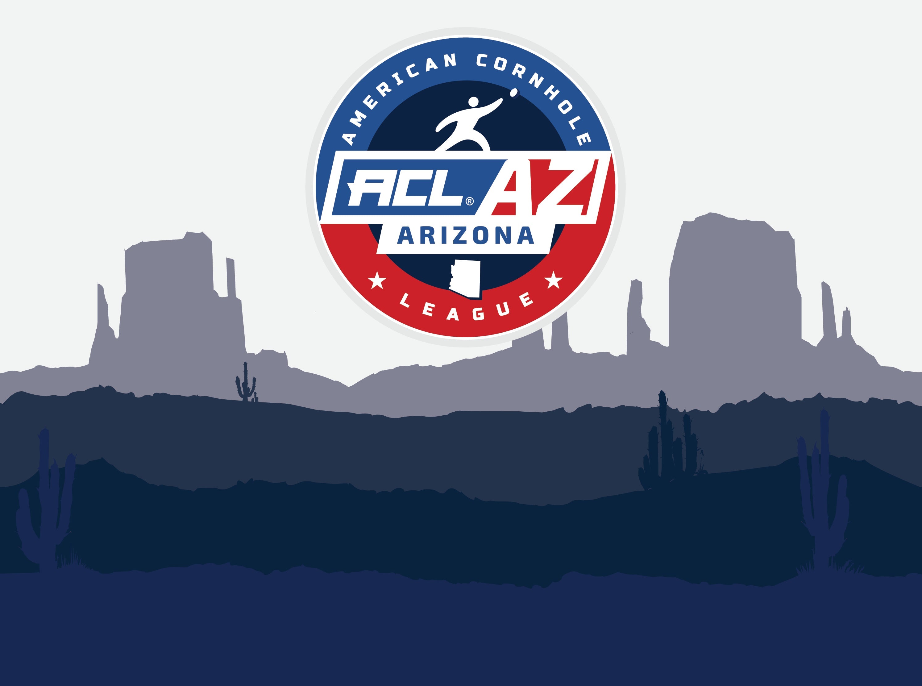 American Cornhole League "ACL Arizona" State Landscape White Straw Tumbler