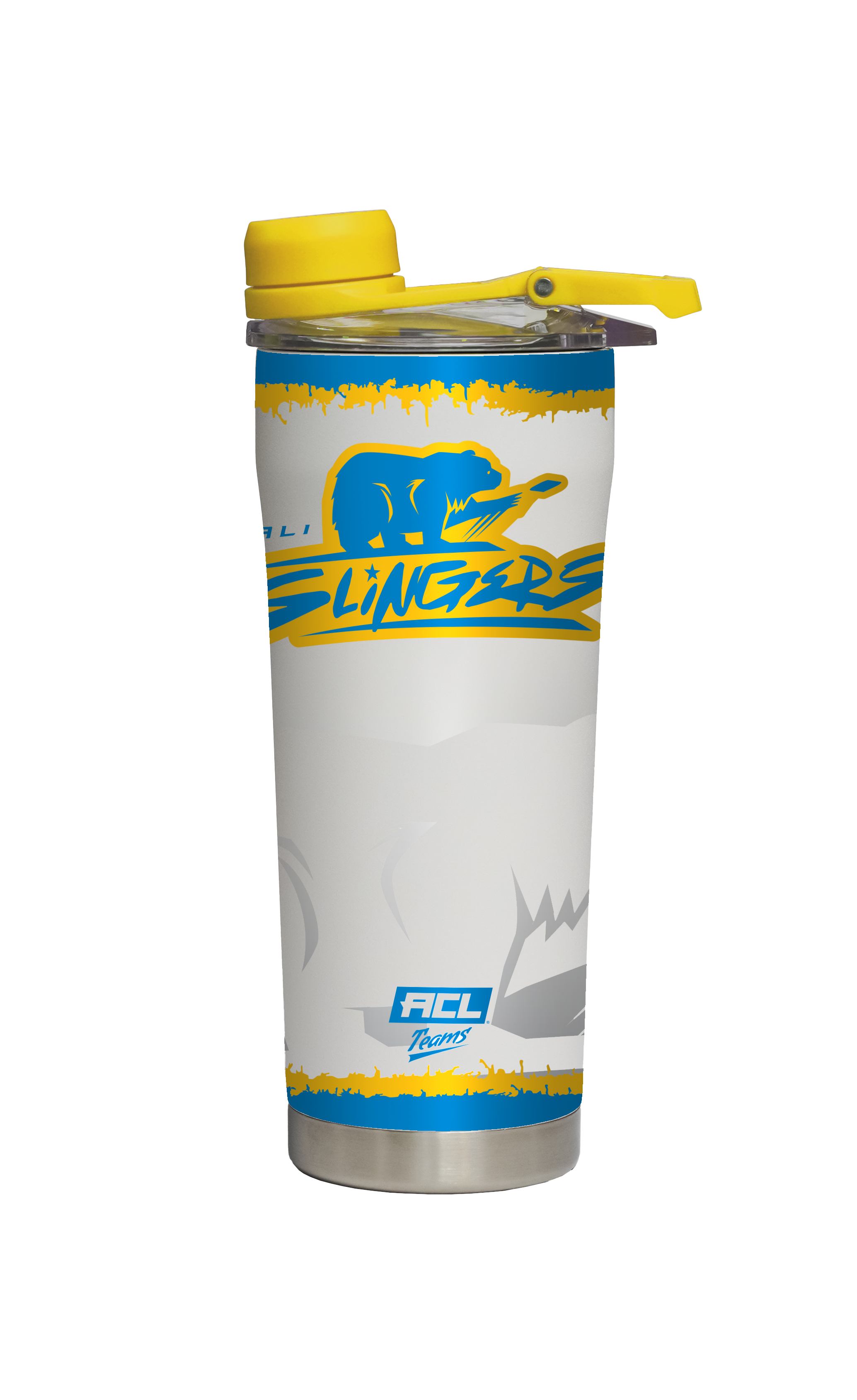 California Slingers White Shaker Bottle