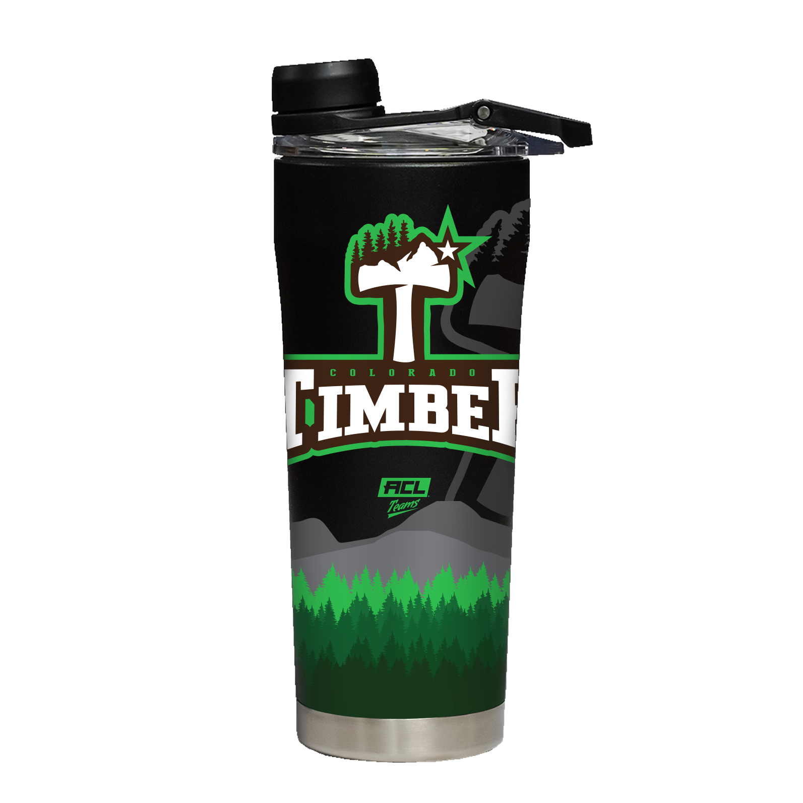 Colorado Timber Black Shaker Bottle Bottle