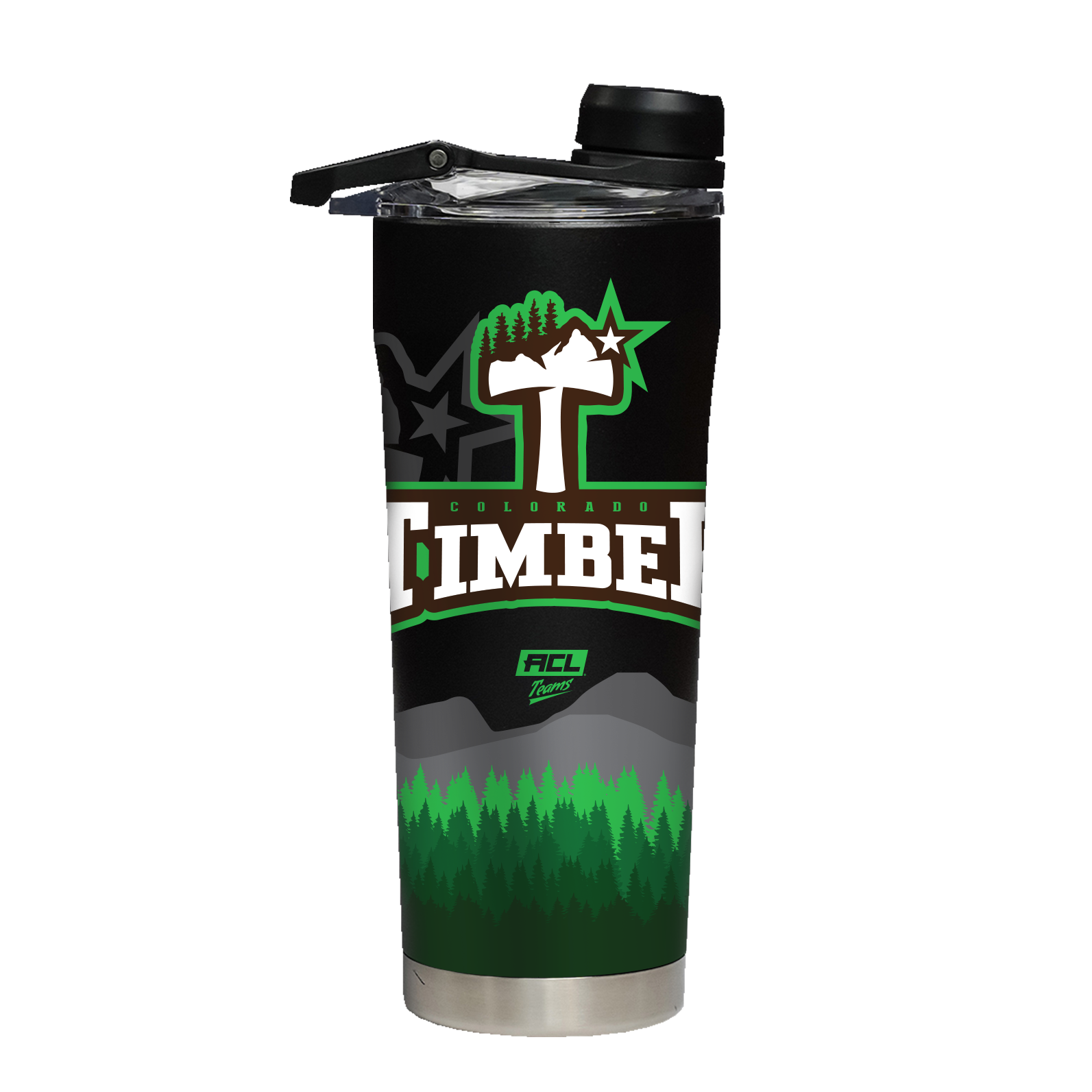 Colorado Timber Black Shaker Bottle Bottle