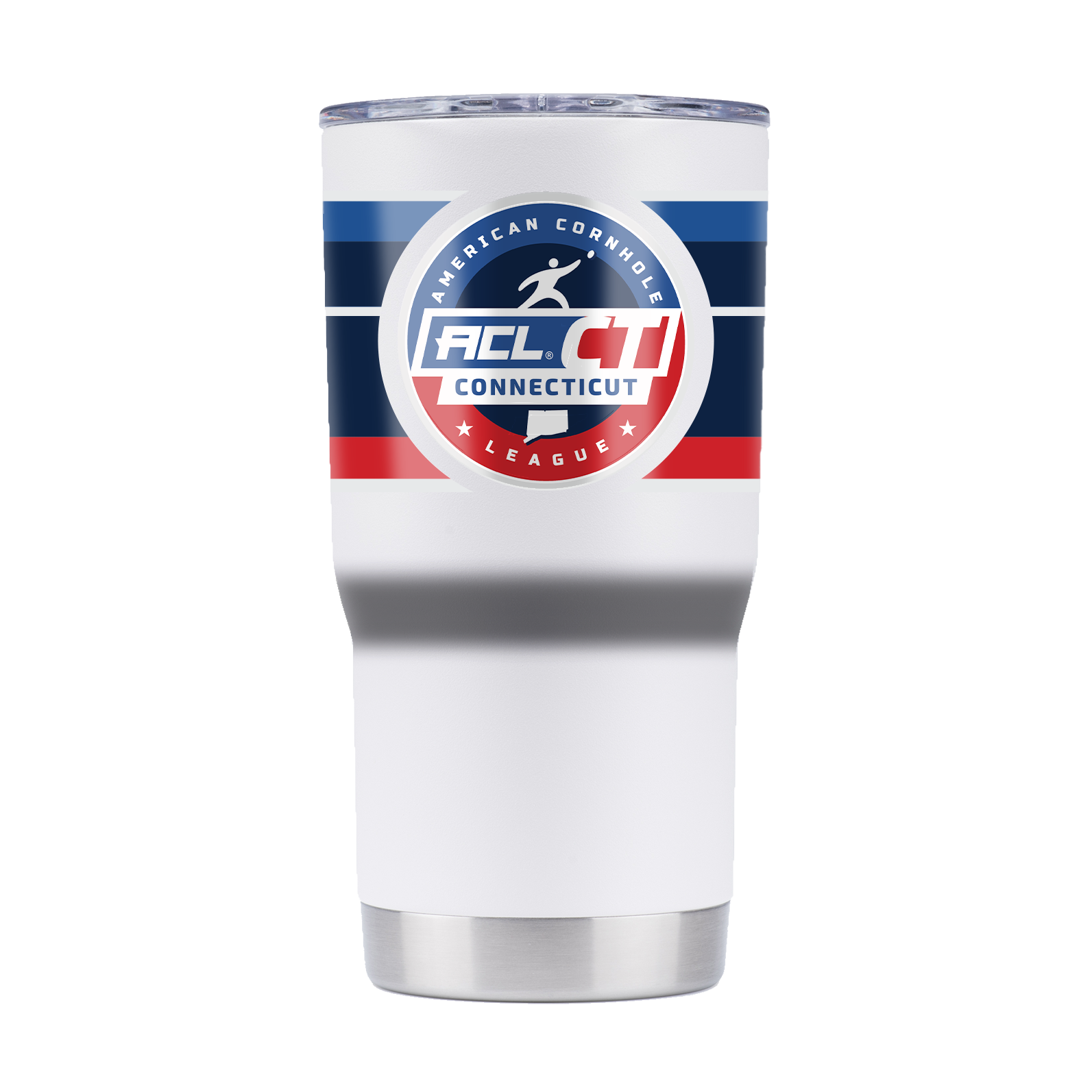 American Cornhole League "ACL Connecticut" 20oz White Tumbler
