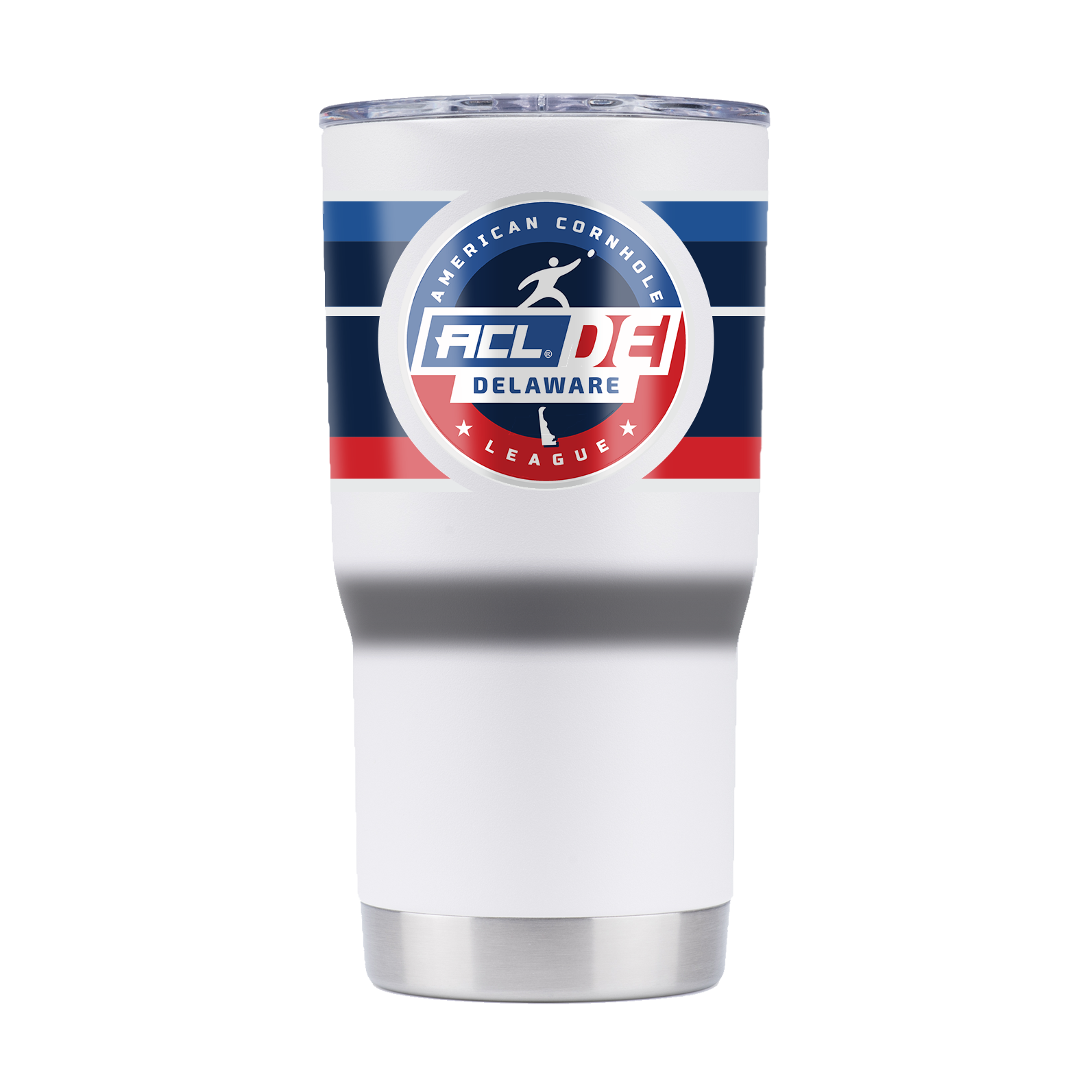 American Cornhole League "ACL Delaware" 20oz White Tumbler