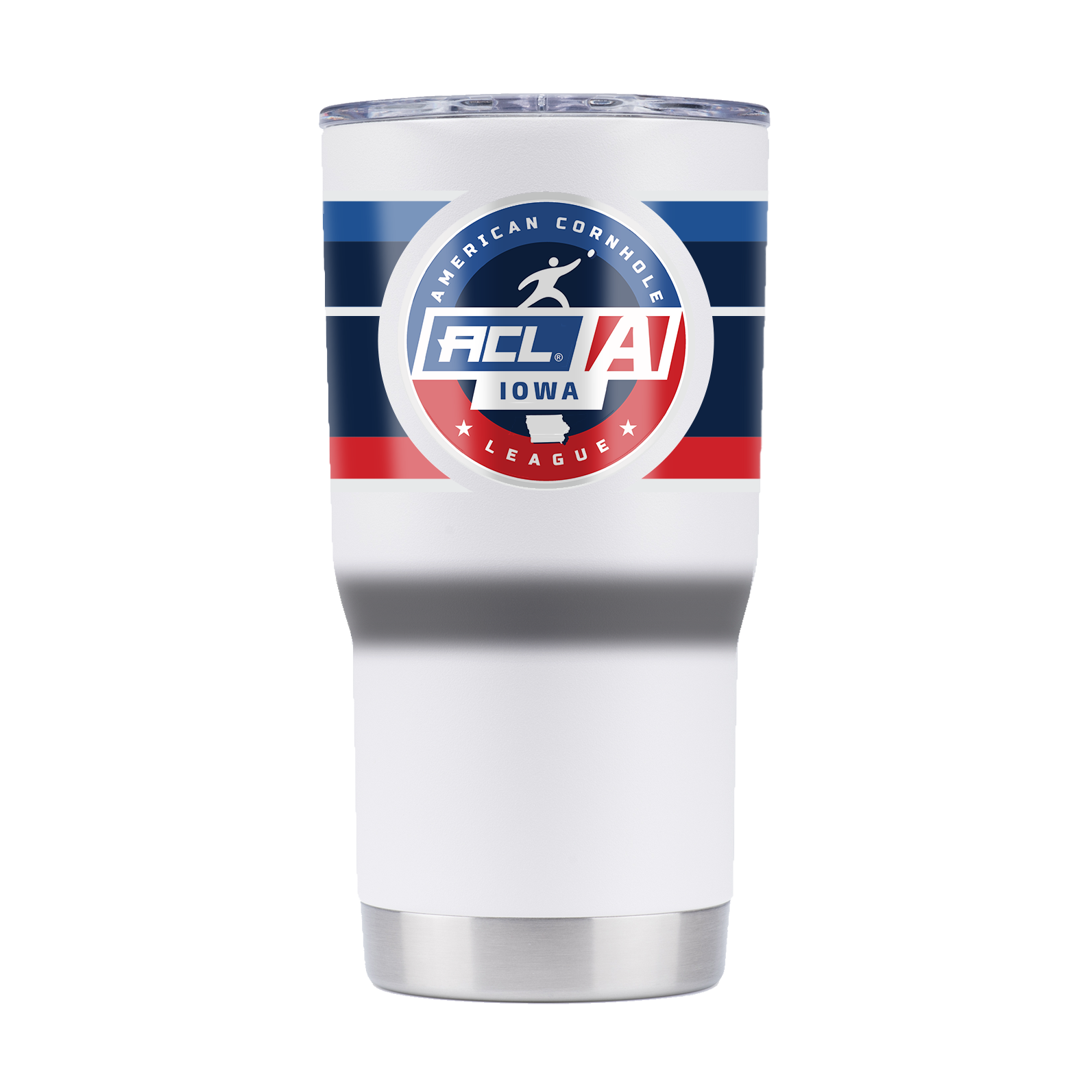American Cornhole League "ACL Iowa" 20oz White Tumbler