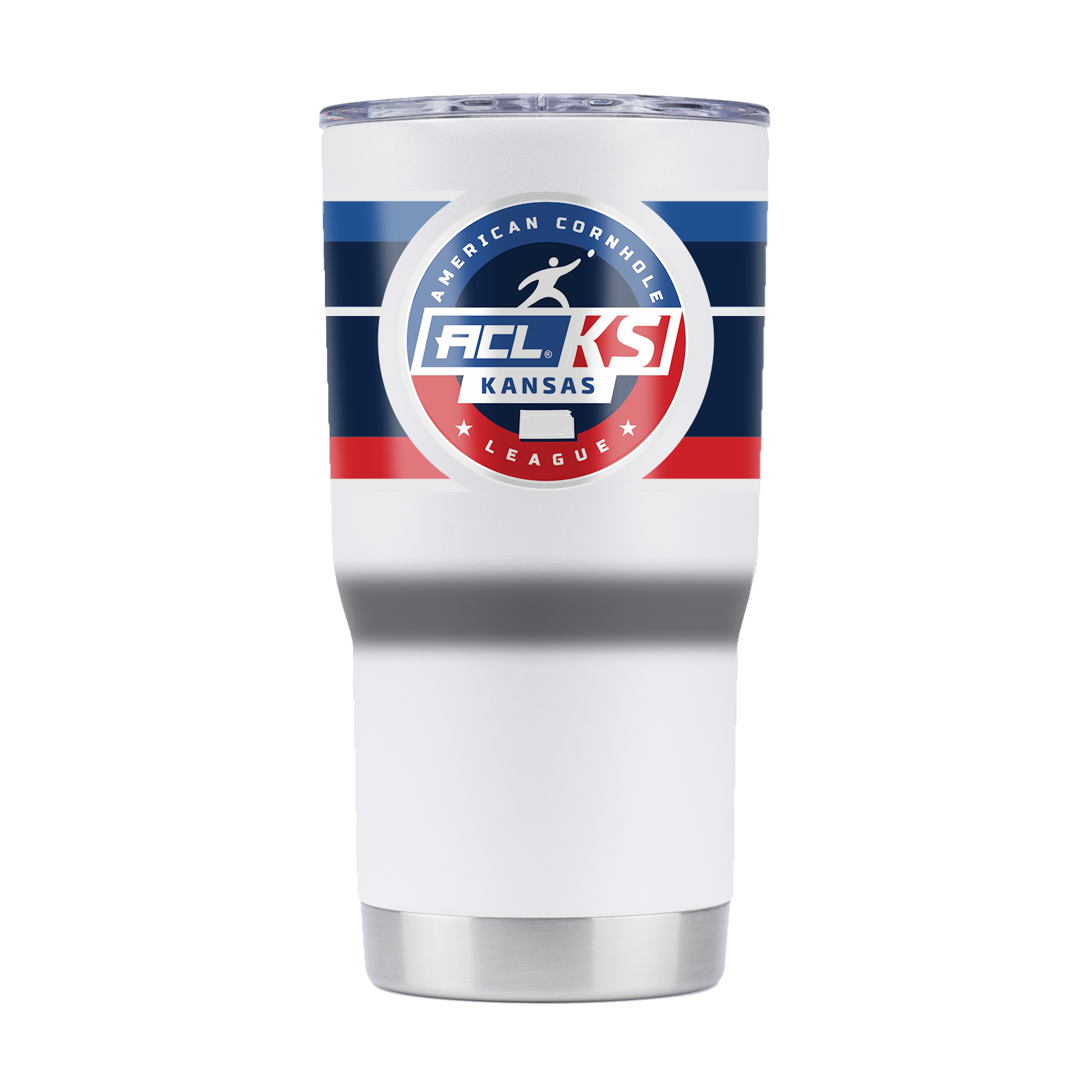 American Cornhole League "ACL Kansas" 20oz White Tumbler