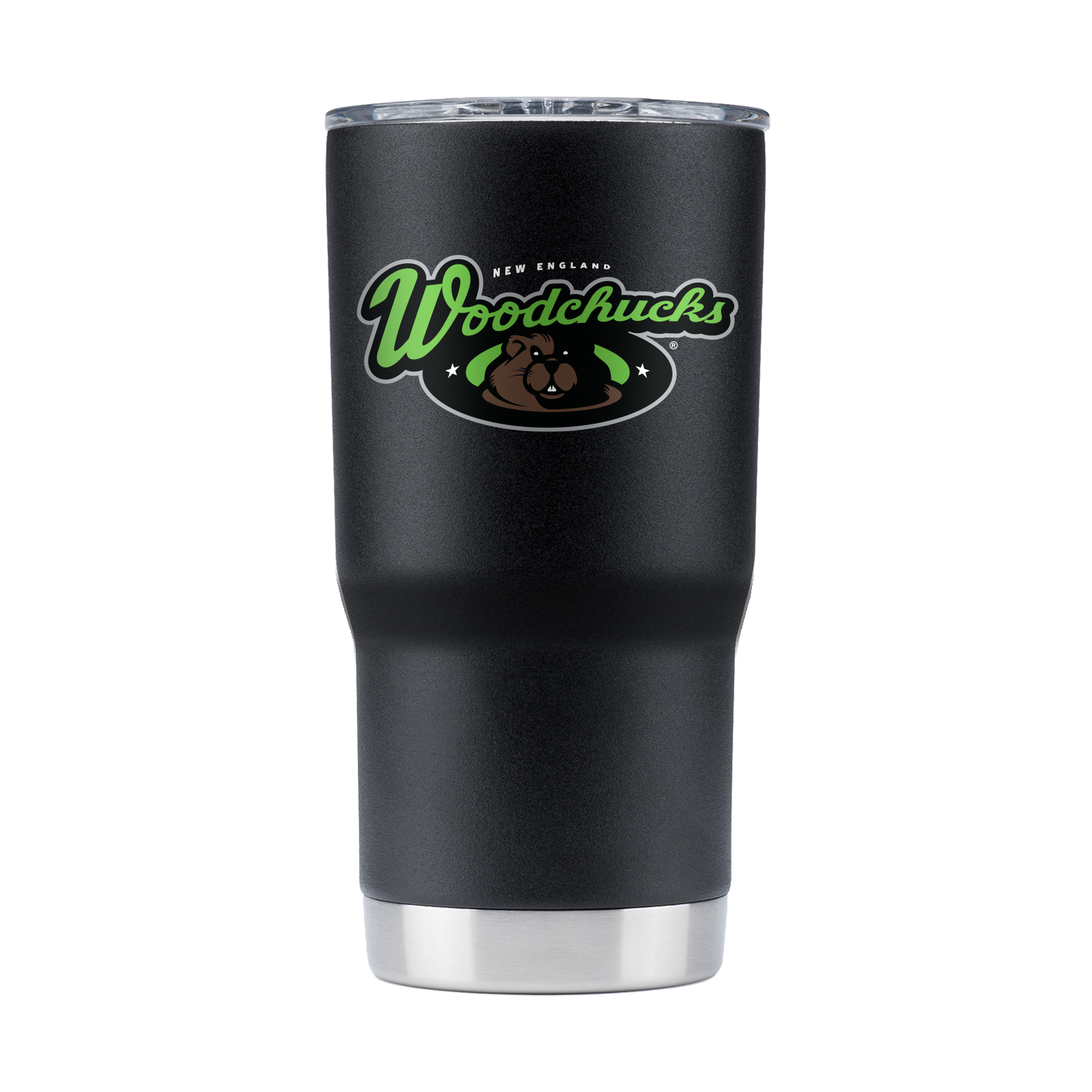 New England Woodchucks 20oz Black Tumbler