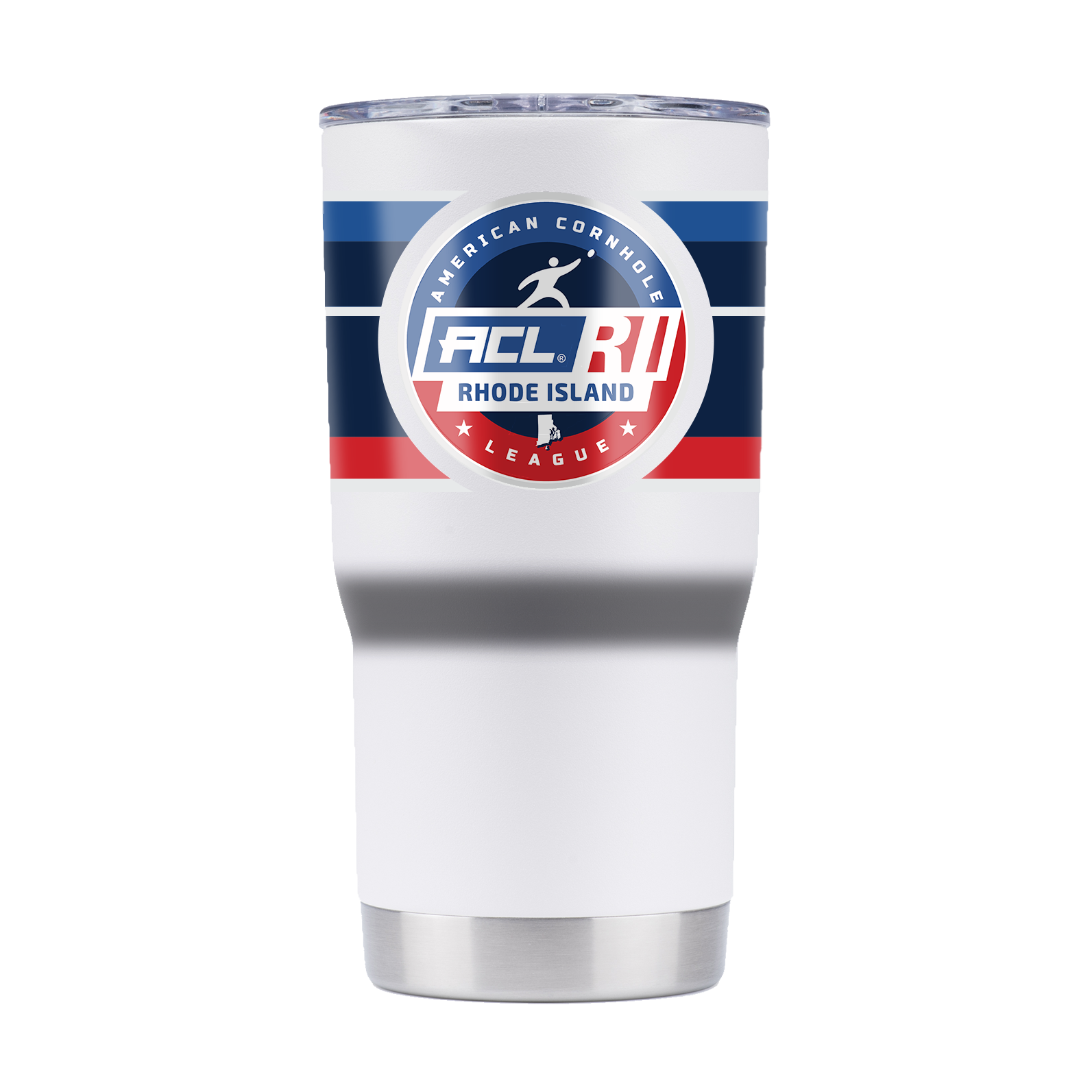 American Cornhole League "ACL Rhode Island" 20oz White Tumbler