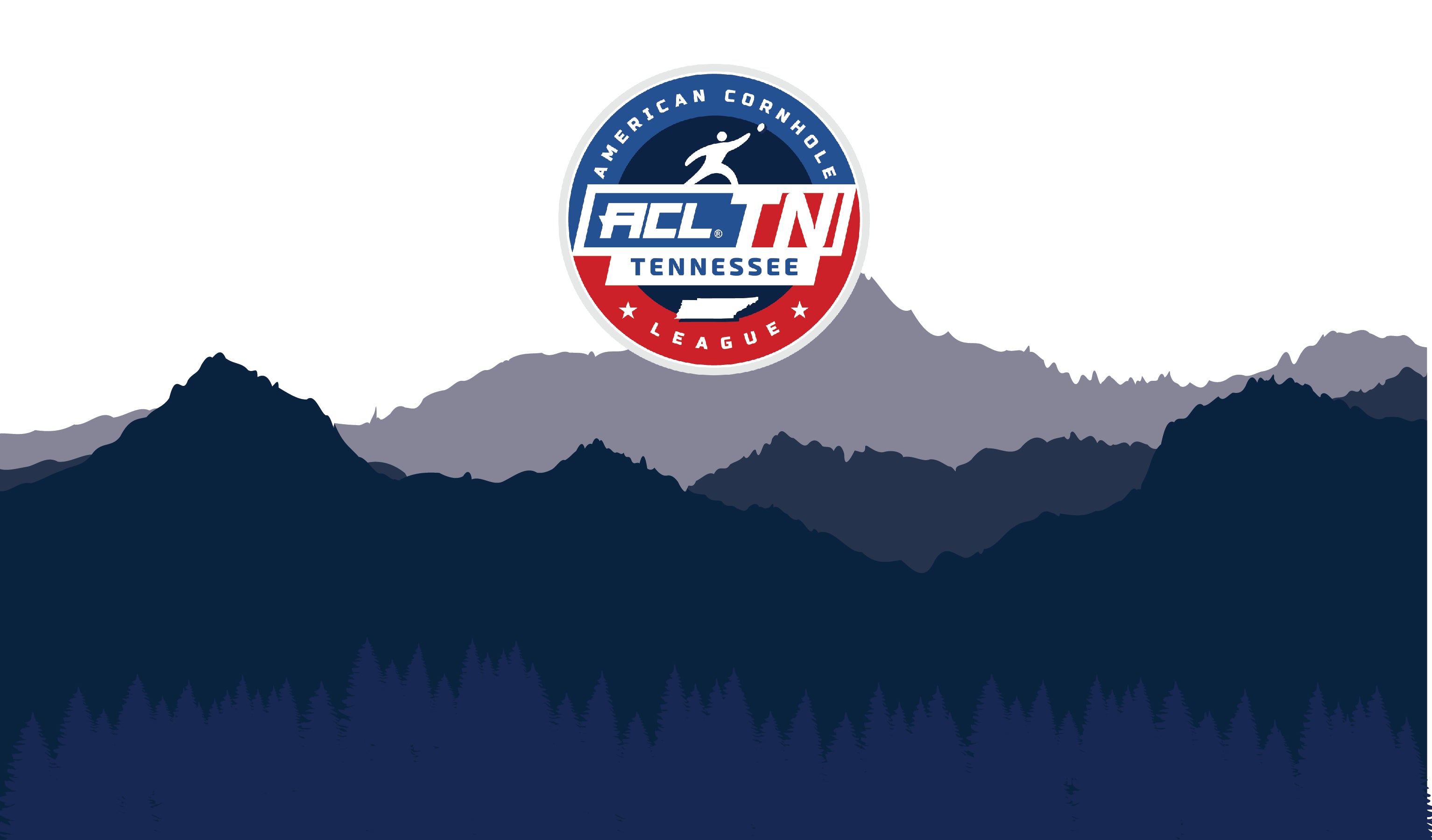 American Cornhole League "ACL Tennessee" State Landscape Full Wrap 20oz White Stainless Steel Tumbler