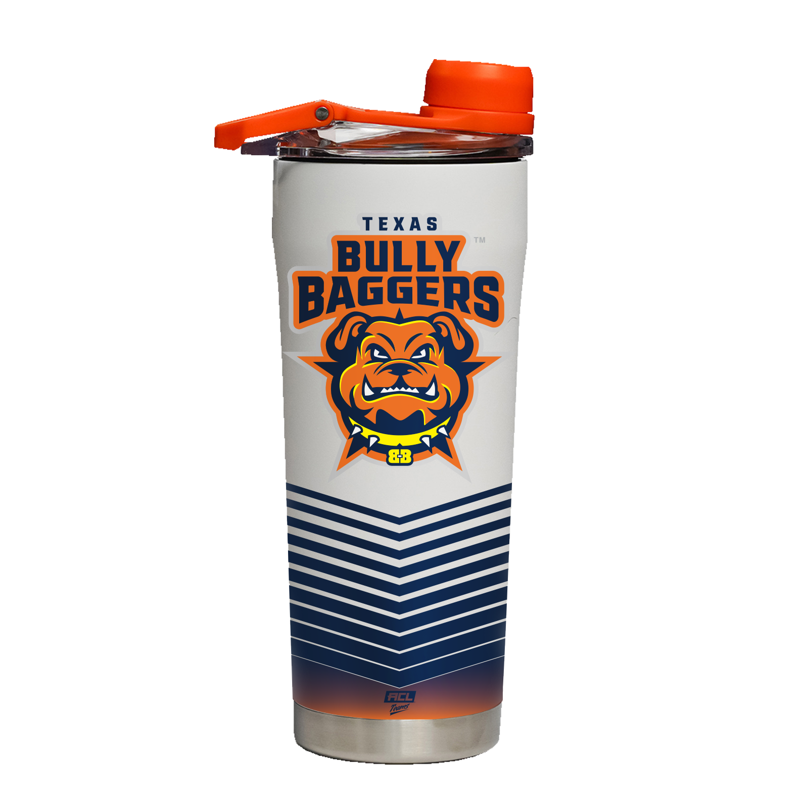 Texas Bully Baggers White Shaker Bottle
