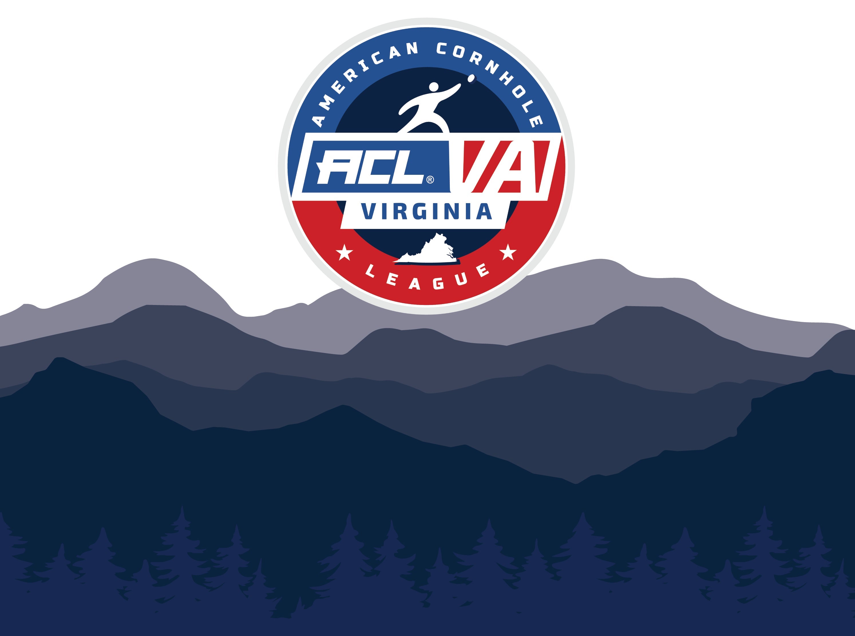 American Cornhole League "ACL Virginia" State Landscape White Straw Tumbler