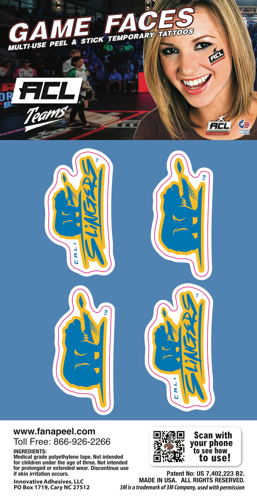 Game Face 4 Pack - Cali Slingers