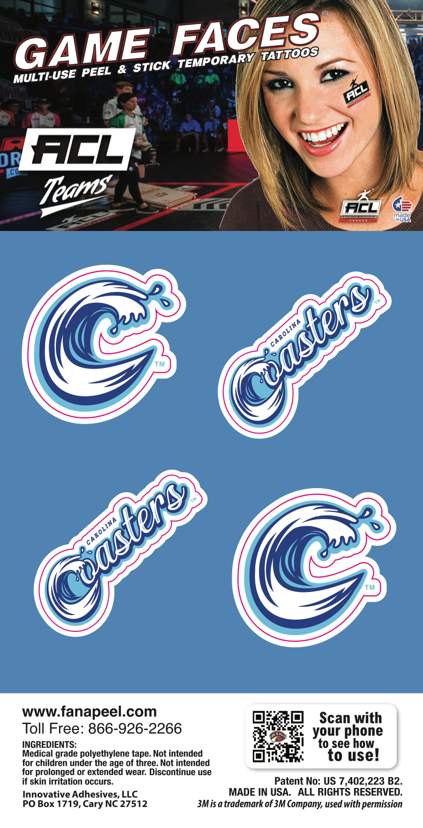 Carolina Coasters - Game Face 4 Pack