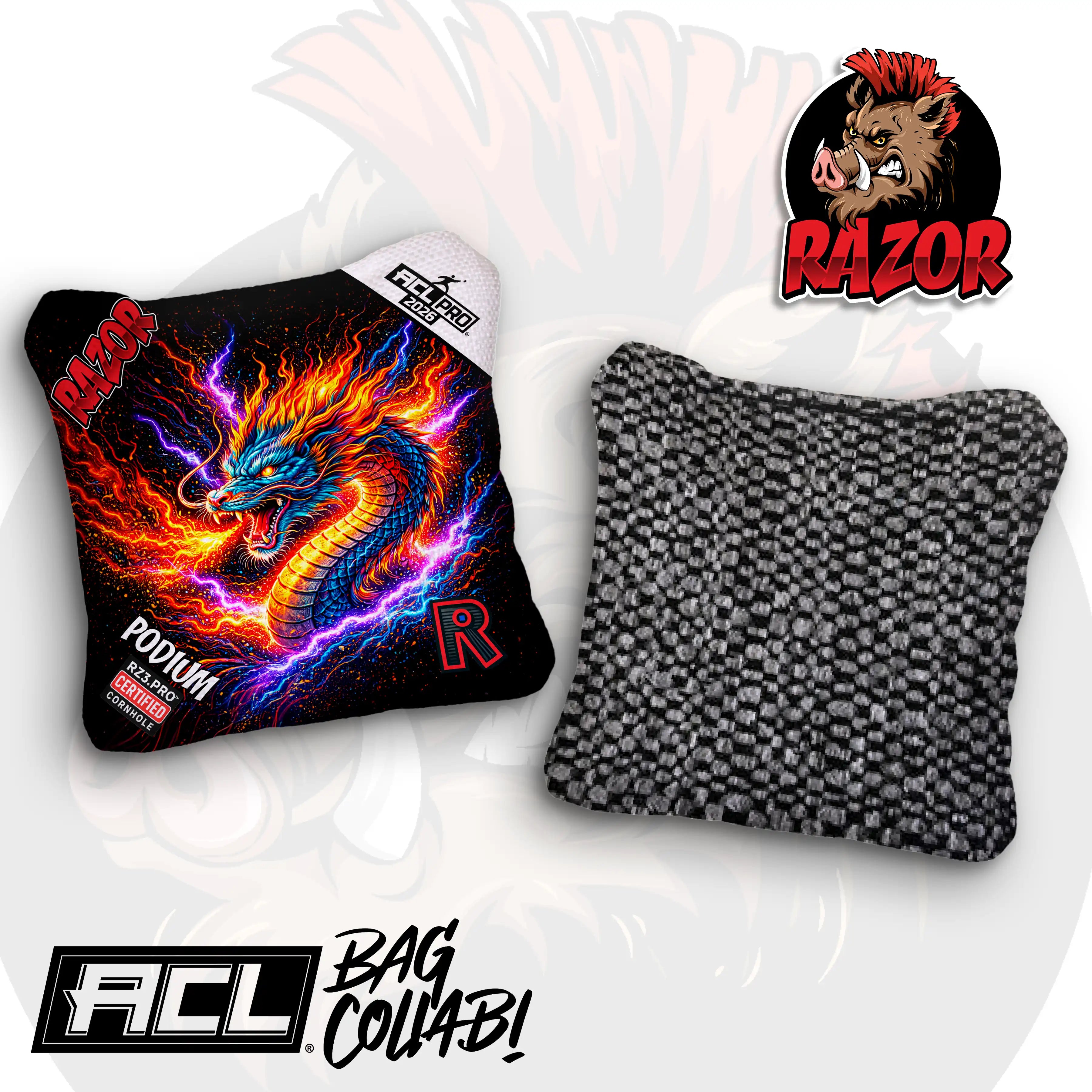 Podium PRO | FireStorm | ACL PRO Razor Cornhole Bags