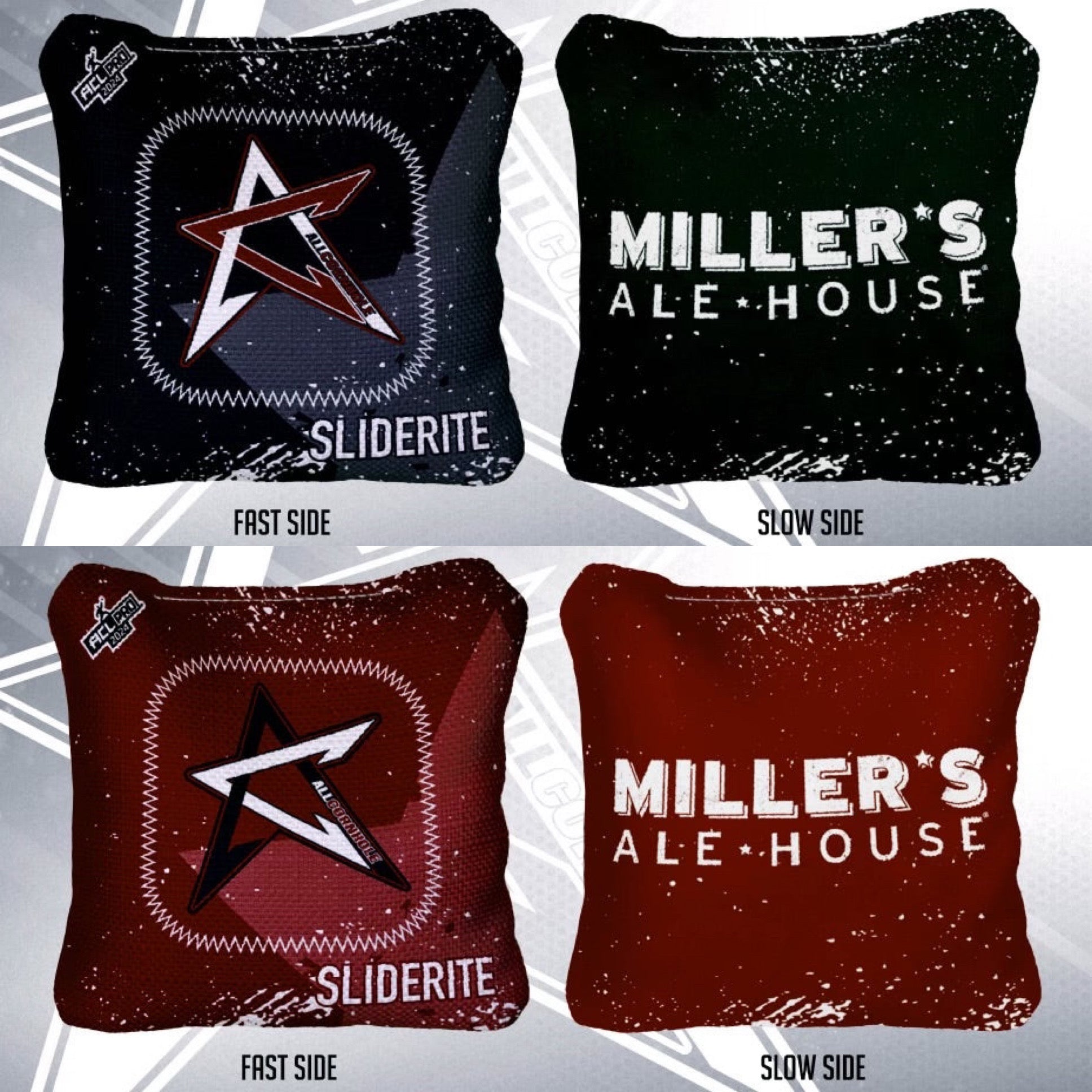 AllCornhole Slide Rites Set of 4 Bags Miller's Ale House American