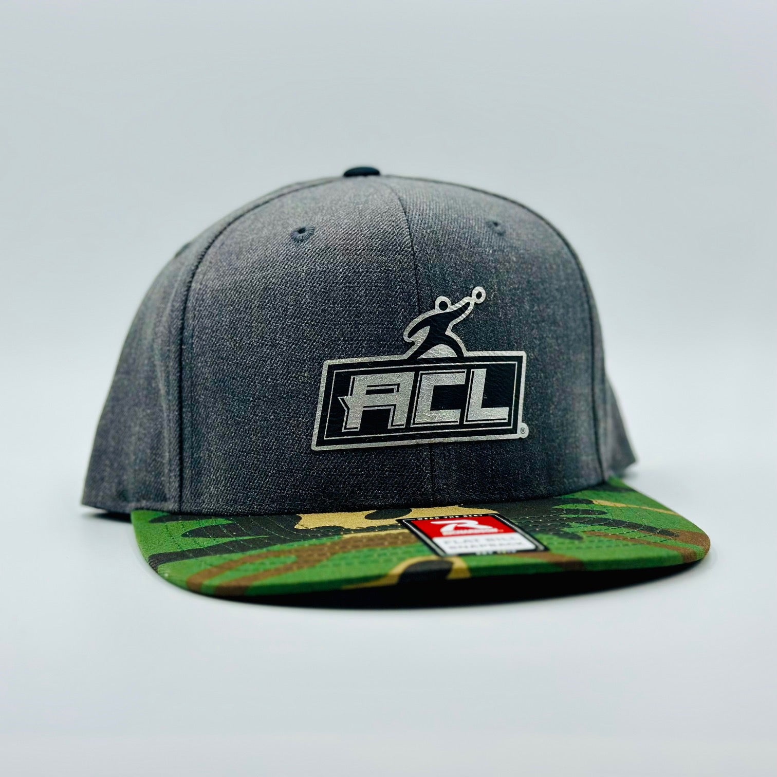 Charcoal/Camo Hat With Sliver Patch