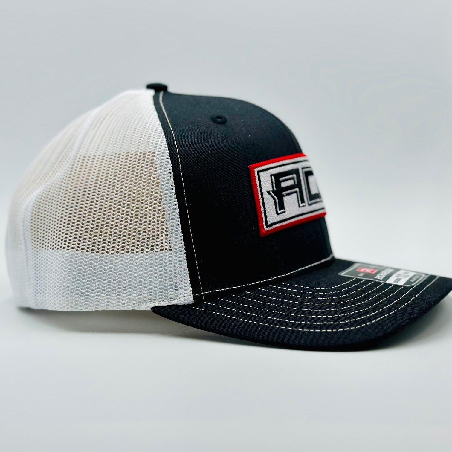 Black/White Hat With Stitched Patch