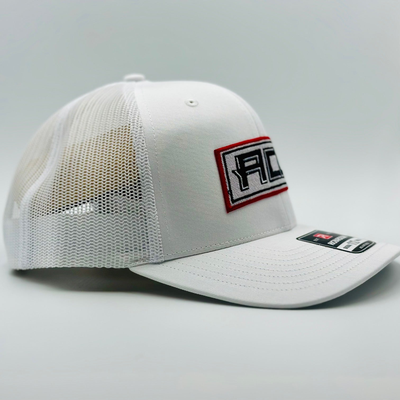 White Hat With Stitched Patch