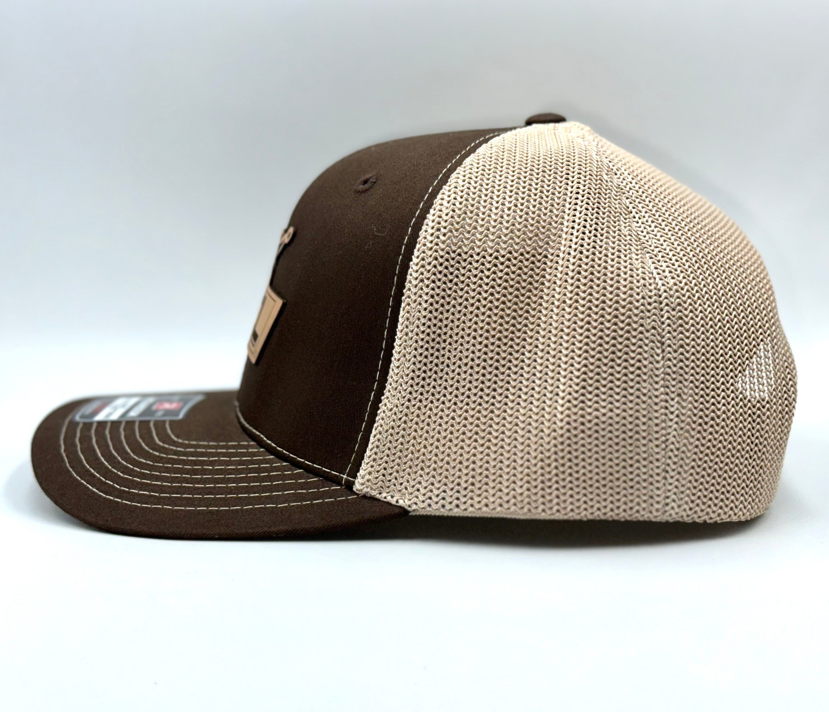 Brown Hat With Leather Patch