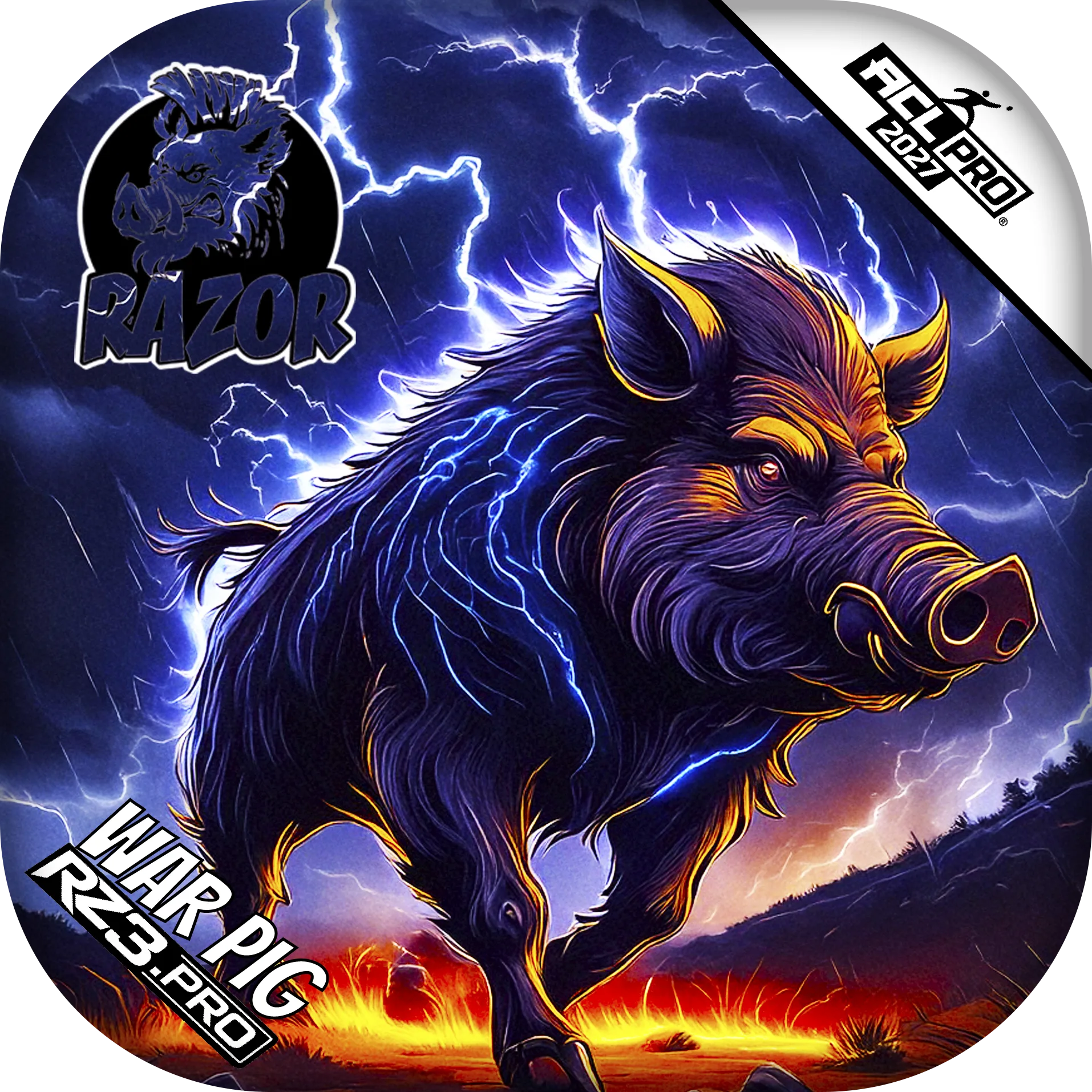 War Pig PRO | Lightning Pig | ACL PRO Razor Cornhole Bags
