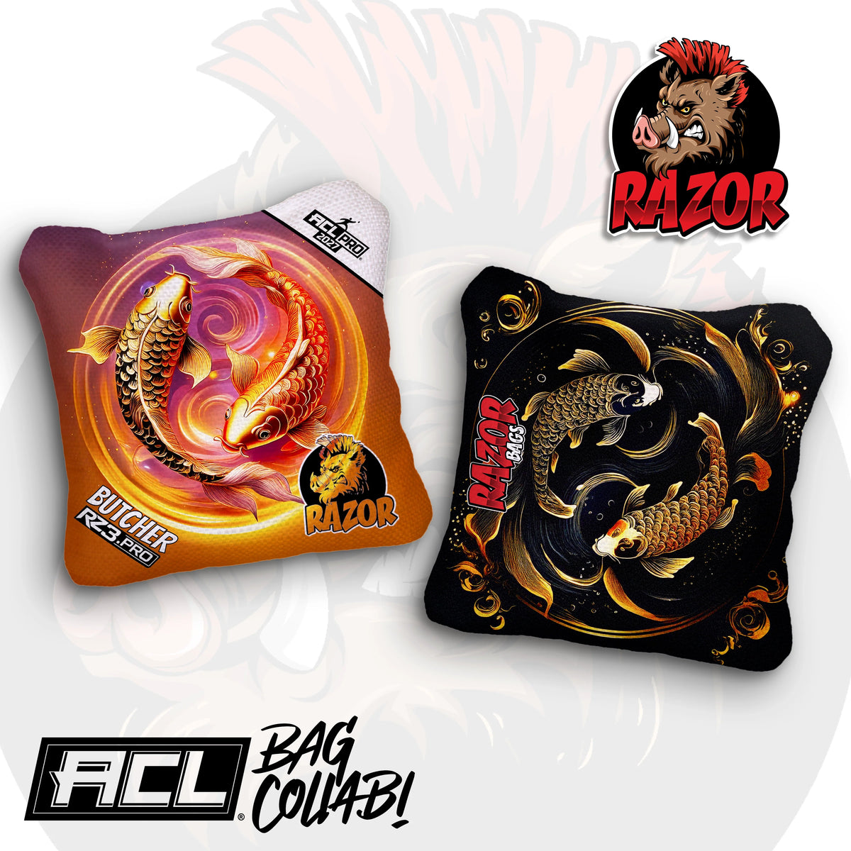 Butcher PRO | Lucky Fish | ACL PRO Razor Cornhole Bags | American