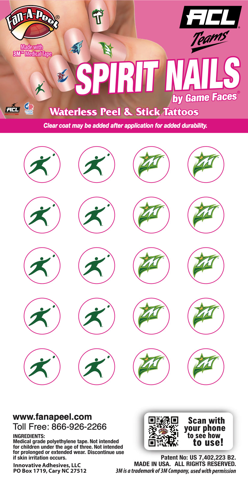 Missouri Maize - Waterless Peel & Stick Fingernail Tattoos - 20 Pack