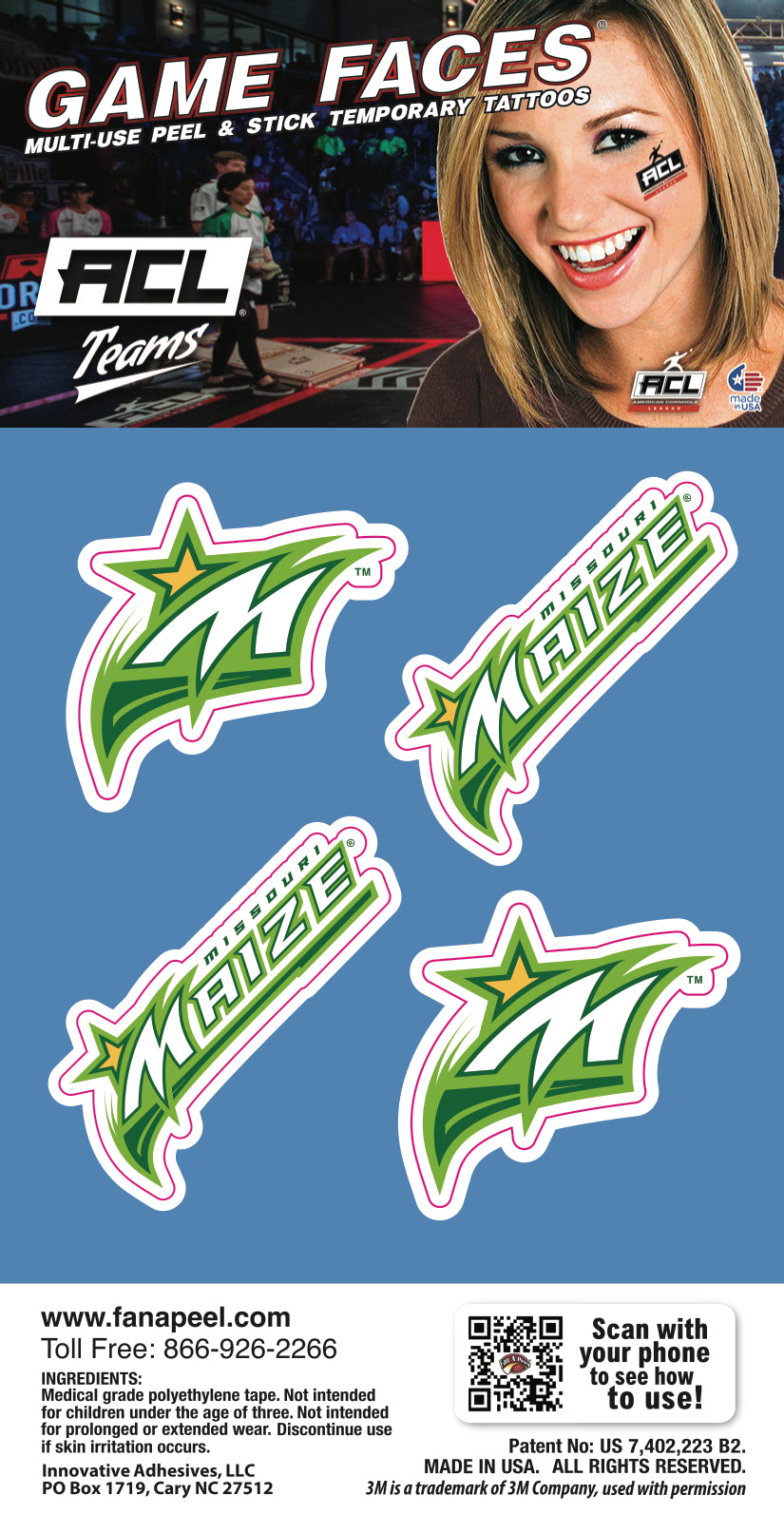 Missouri Maize - Game Face 4 Pack