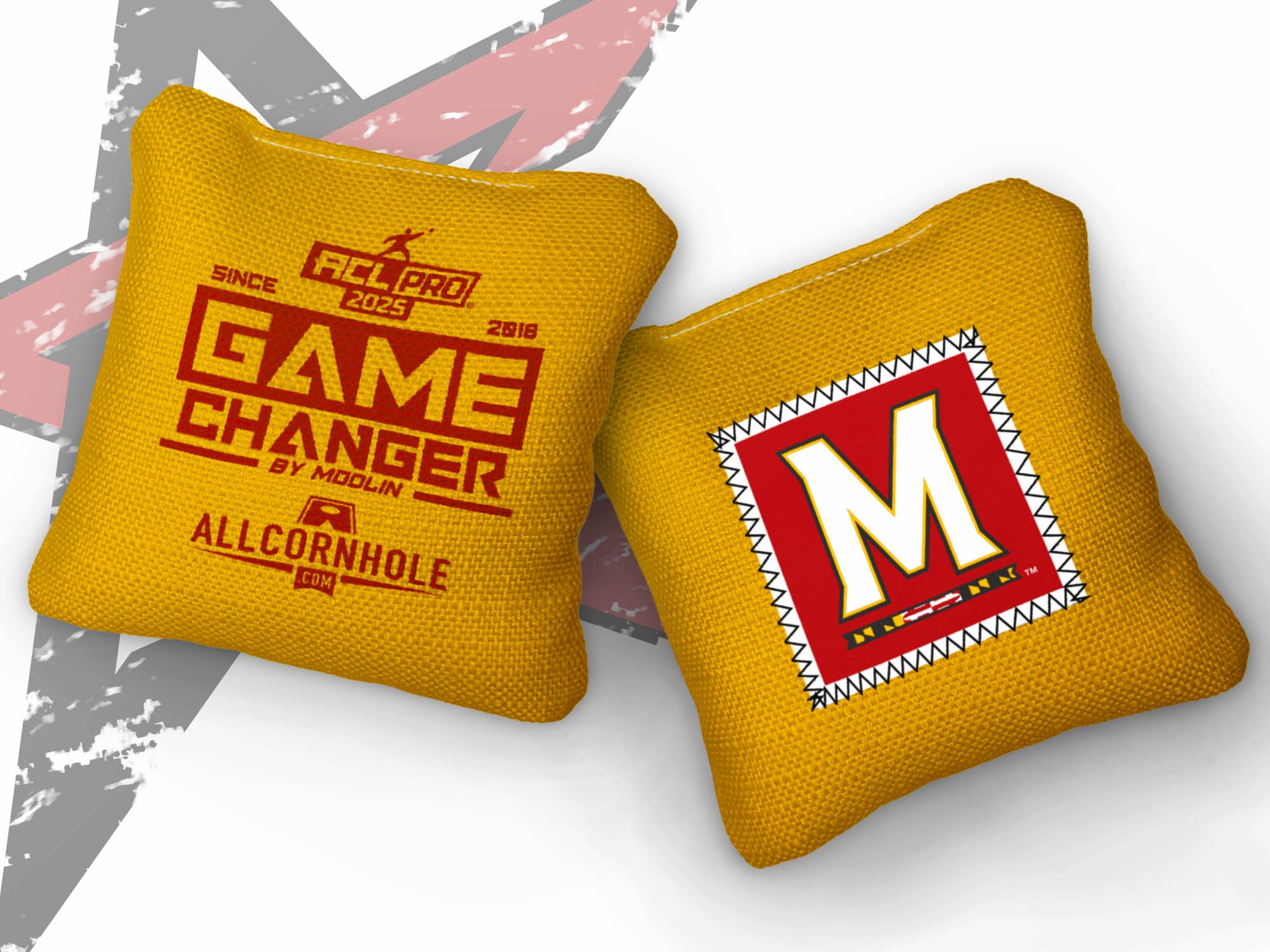 Officially Licensed Collegiate Cornhole Bags - AllCornhole Game Changers - Set of 4 - University of Maryland
