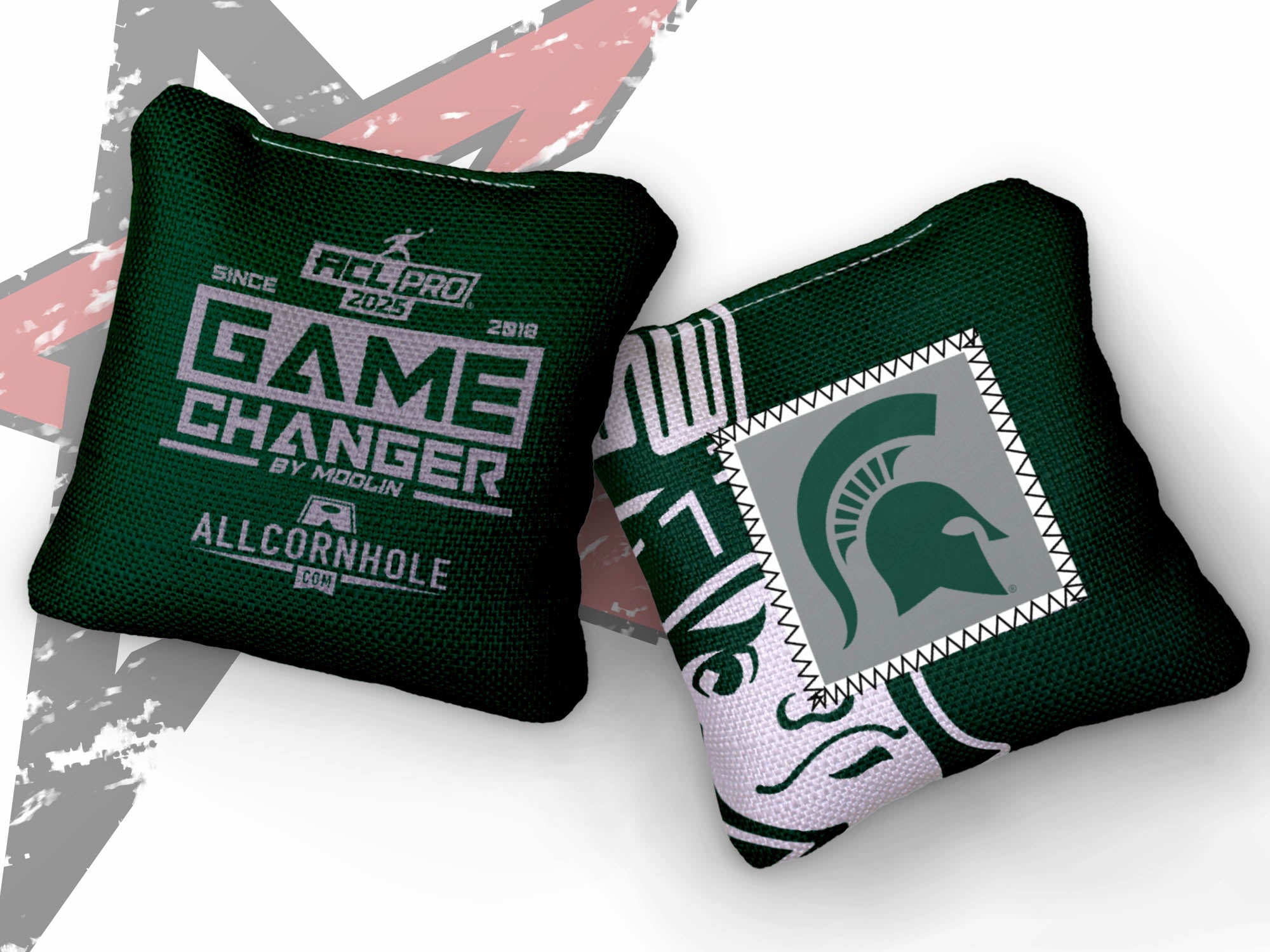 Officially Licensed Collegiate Cornhole Bags - AllCornhole Game Changers - Set of 4 - Michigan State University