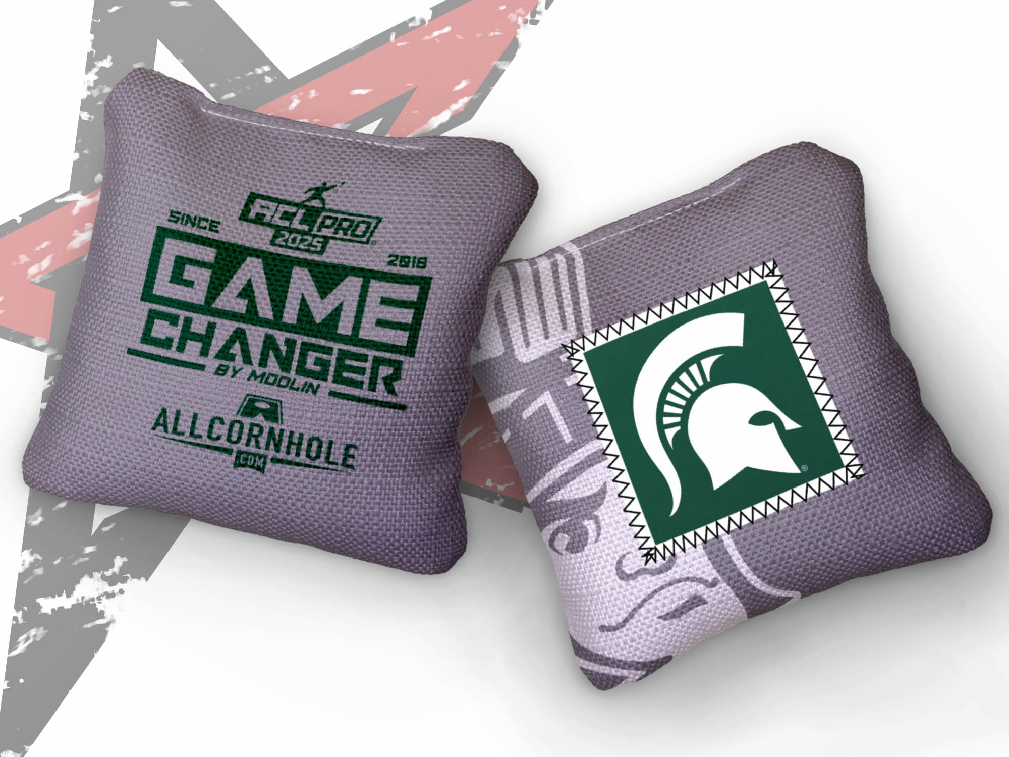 Officially Licensed Collegiate Cornhole Bags - AllCornhole Game Changers - Set of 4 - Michigan State University
