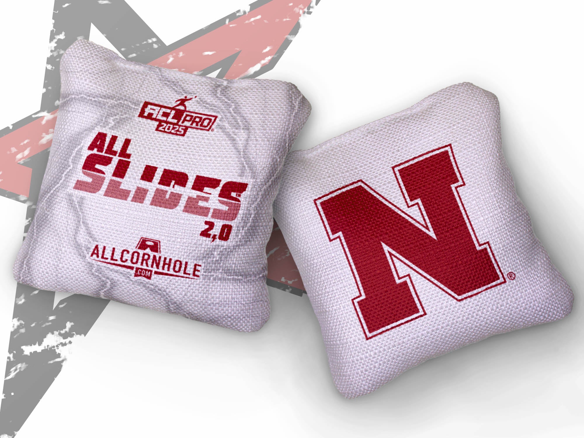 Officially Licensed Collegiate Cornhole Bags - AllCornhole All-Slide 2.0 - Set of 4 - University of Nebraska