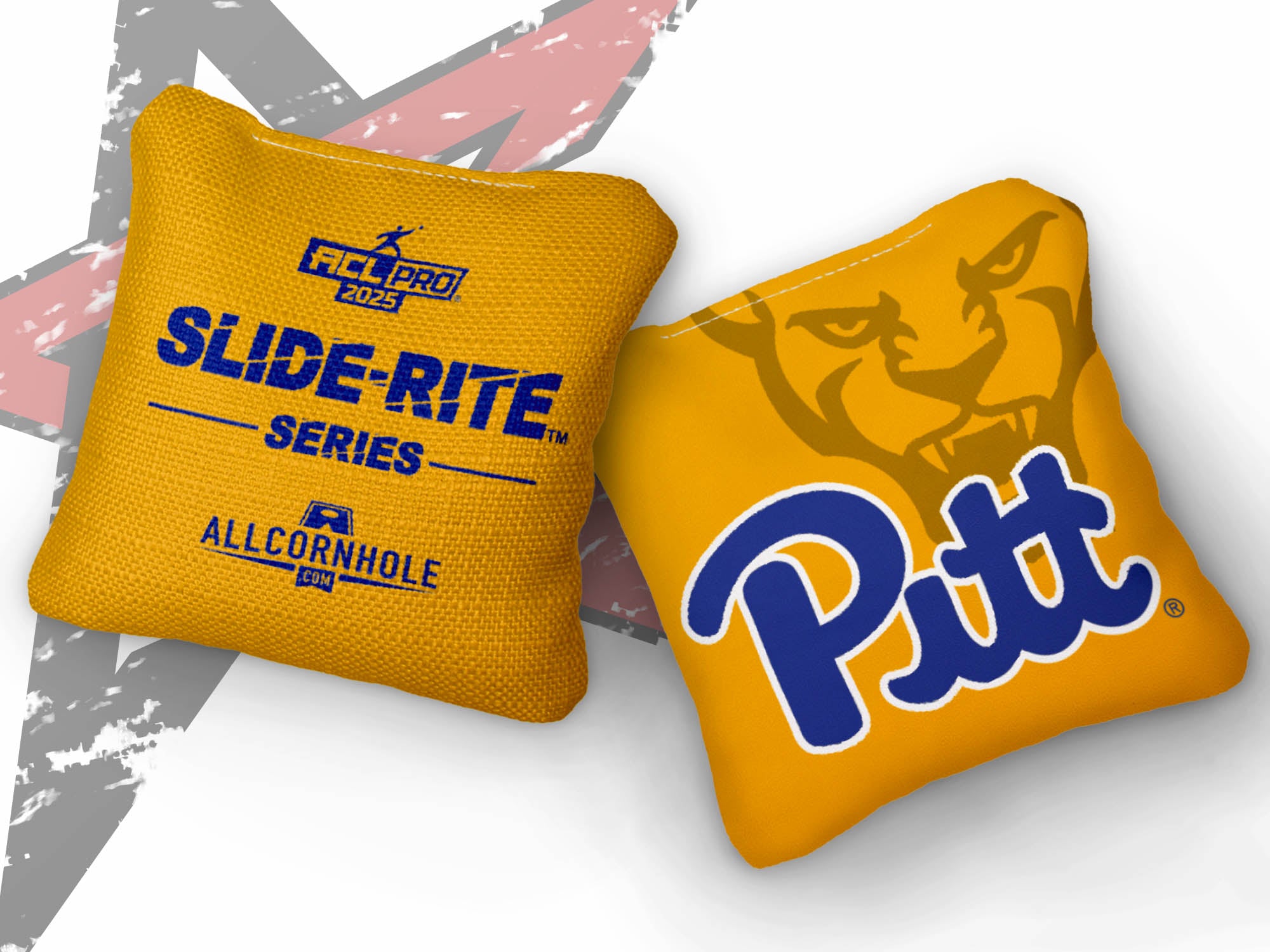 Officially Licensed Collegiate Cornhole Bags - AllCornhole Slide Rite - Set of 4 - University of Pittsburgh