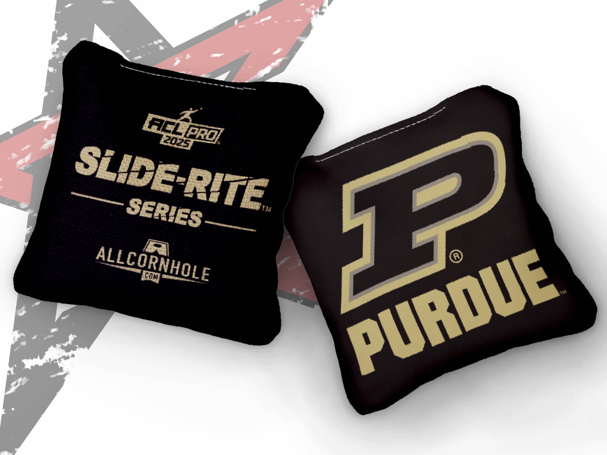 Officially Licensed Collegiate Cornhole Bags - AllCornhole Slide Rite - Set of 4 - Purdue University