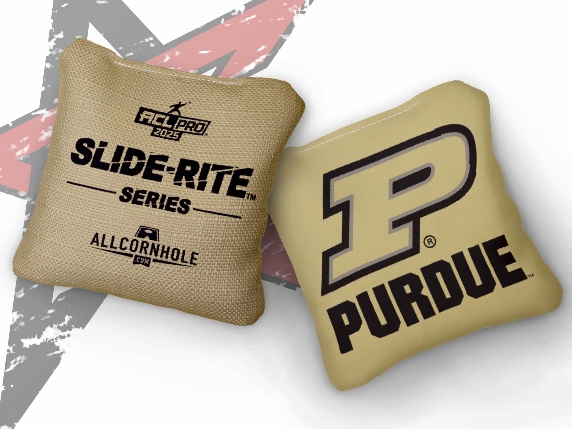 Officially Licensed Collegiate Cornhole Bags - AllCornhole Slide Rite - Set of 4 - Purdue University