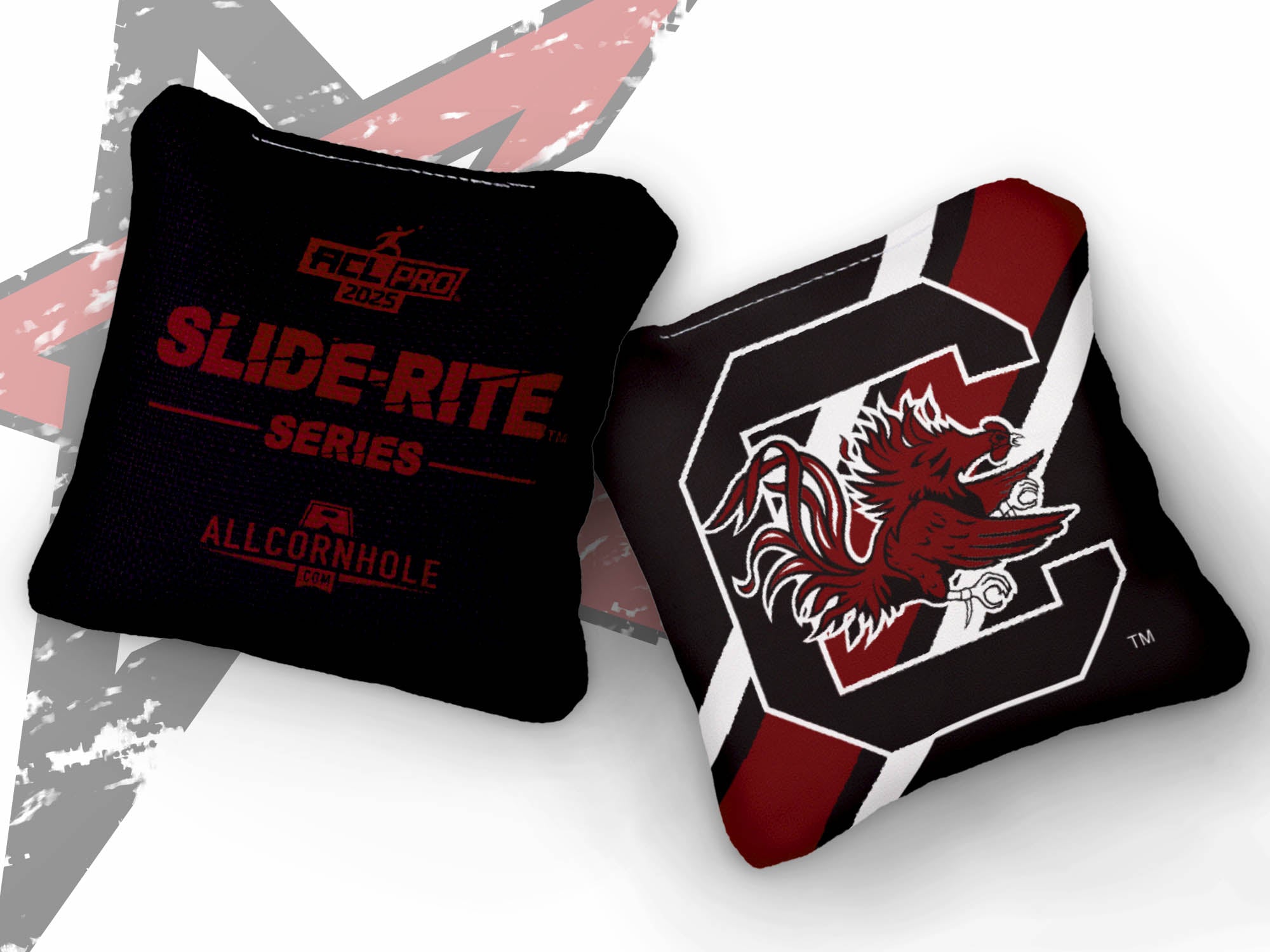Officially Licensed Collegiate Cornhole Bags - AllCornhole Slide Rite - Set of 4 - University of South Carolina