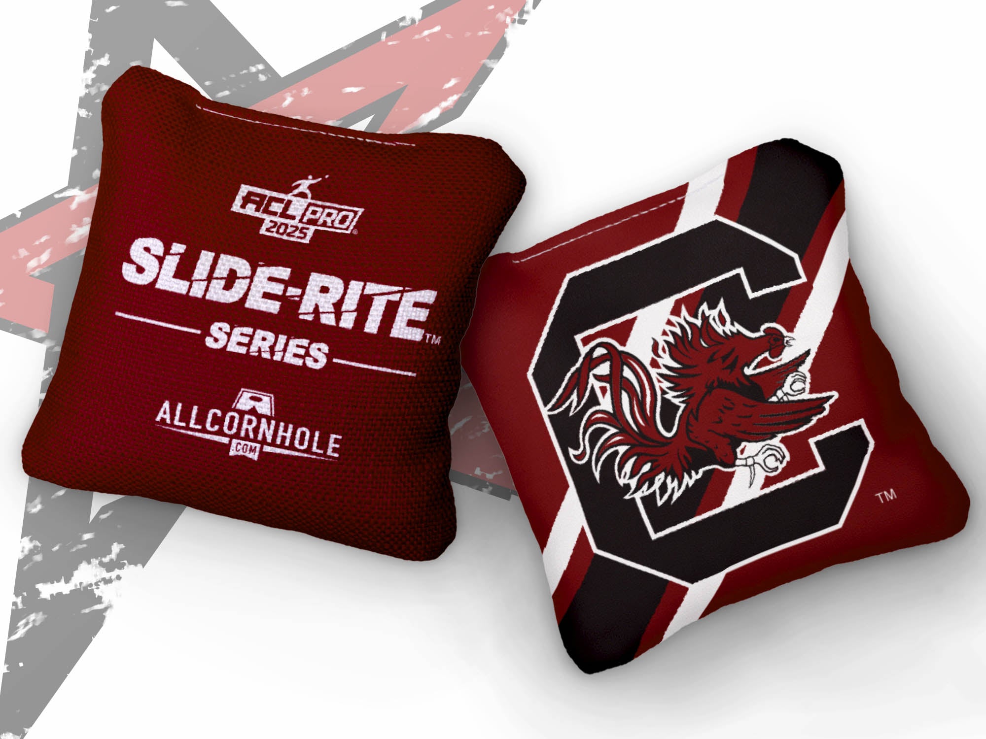 Officially Licensed Collegiate Cornhole Bags - AllCornhole Slide Rite - Set of 4 - University of South Carolina