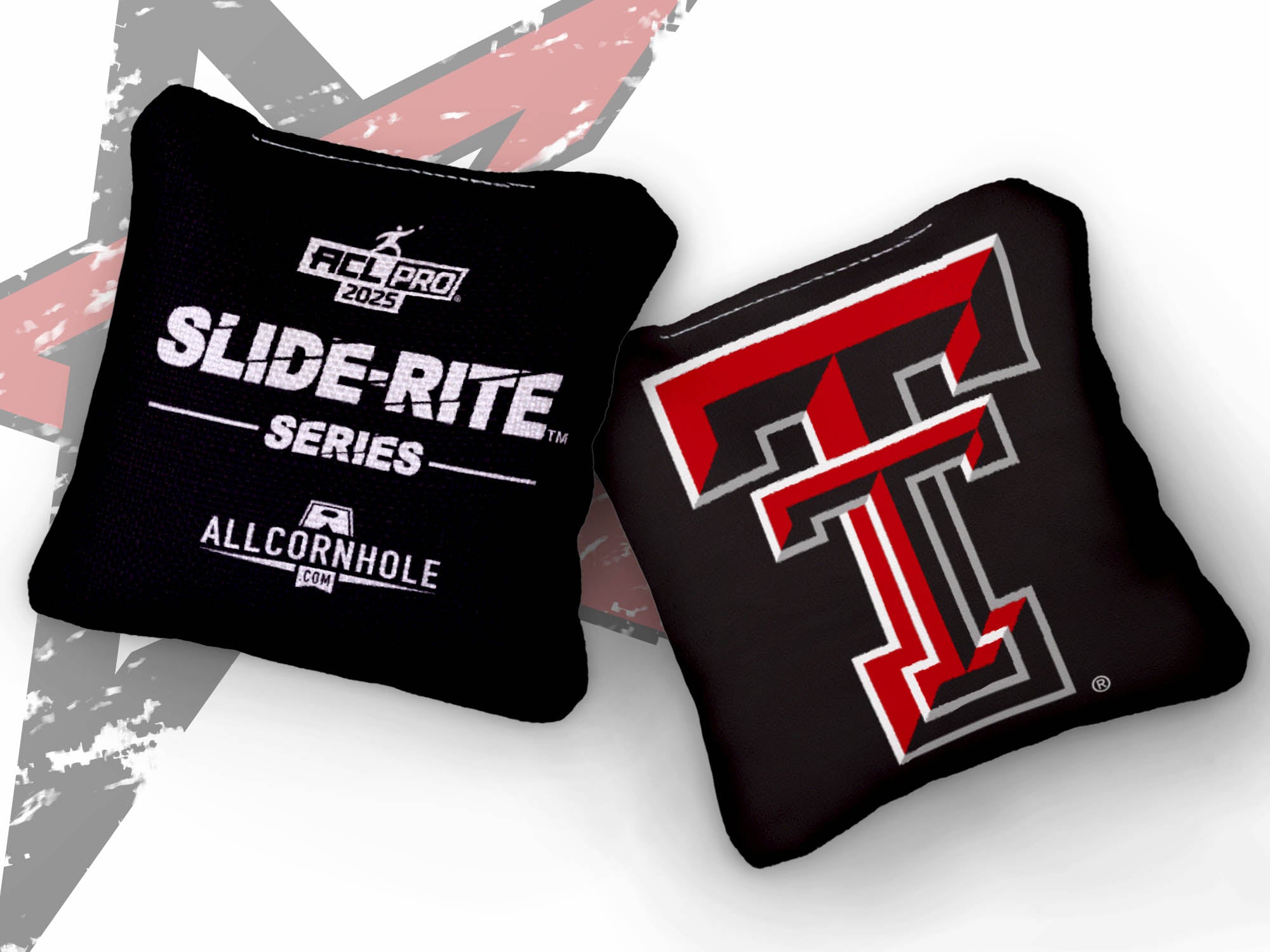 Officially Licensed Collegiate Cornhole Bags - AllCornhole Slide Rite - Set of 4 - Texas Tech University