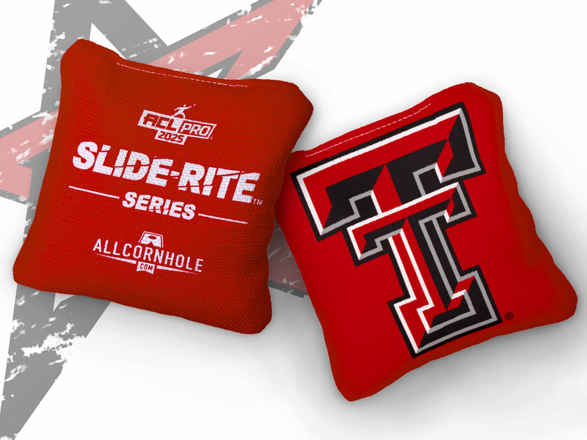 Officially Licensed Collegiate Cornhole Bags - AllCornhole Slide Rite - Set of 4 - Texas Tech University