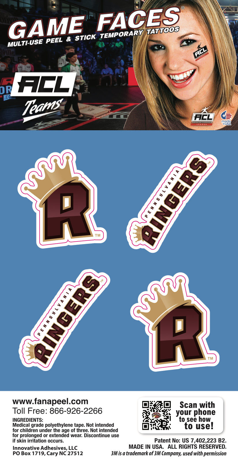 Pennsylvania Ringers - Game Face 4 Pack