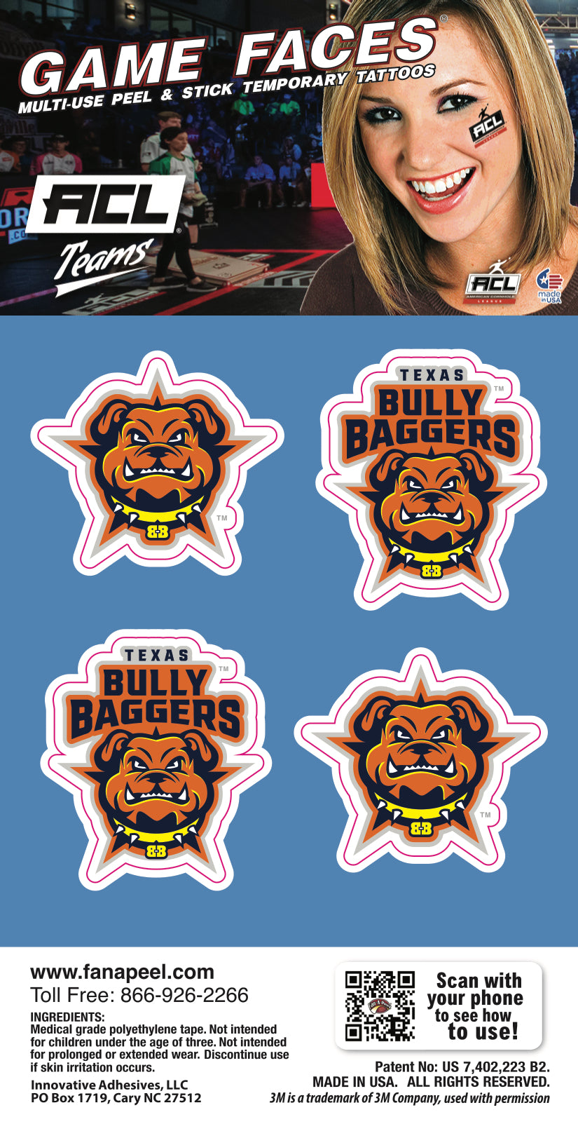 Texas Bullybaggers - Game Face 4 Pack