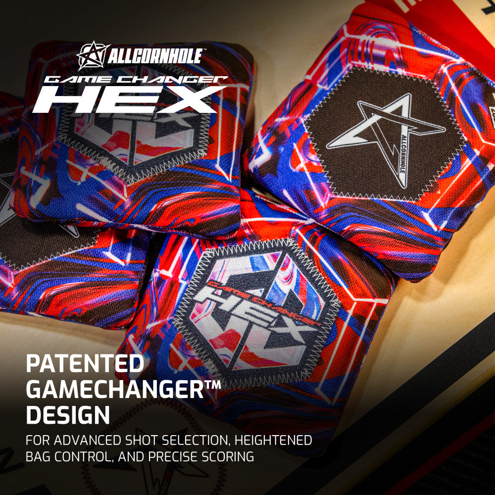 Gamechanger Hex Patriotic ACL Pro Cornhole Bags - Set of 4 Bags