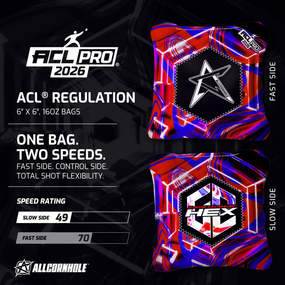 Gamechanger Hex Patriotic ACL Pro Cornhole Bags - Set of 4 Bags