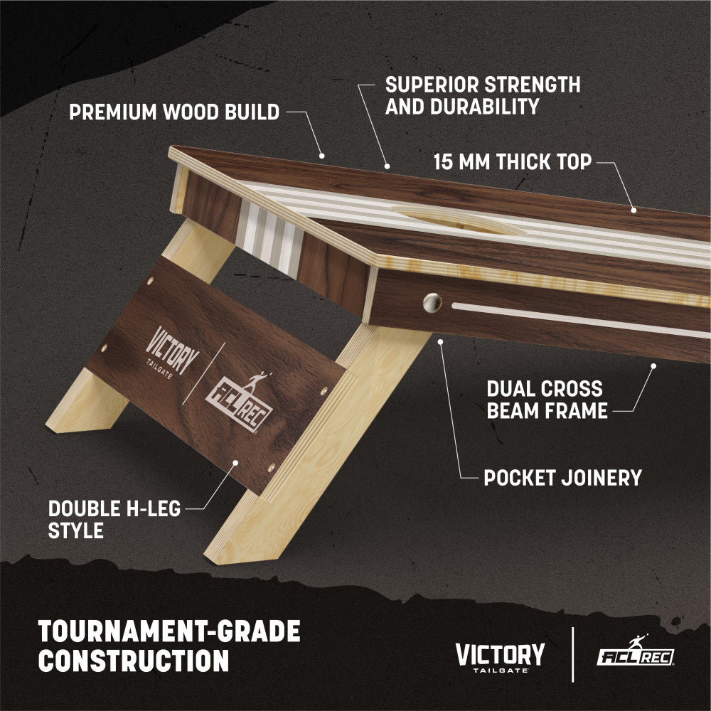 Lifestyle Collection | 2x4 Tournament Classic Walnut Cornhole Set