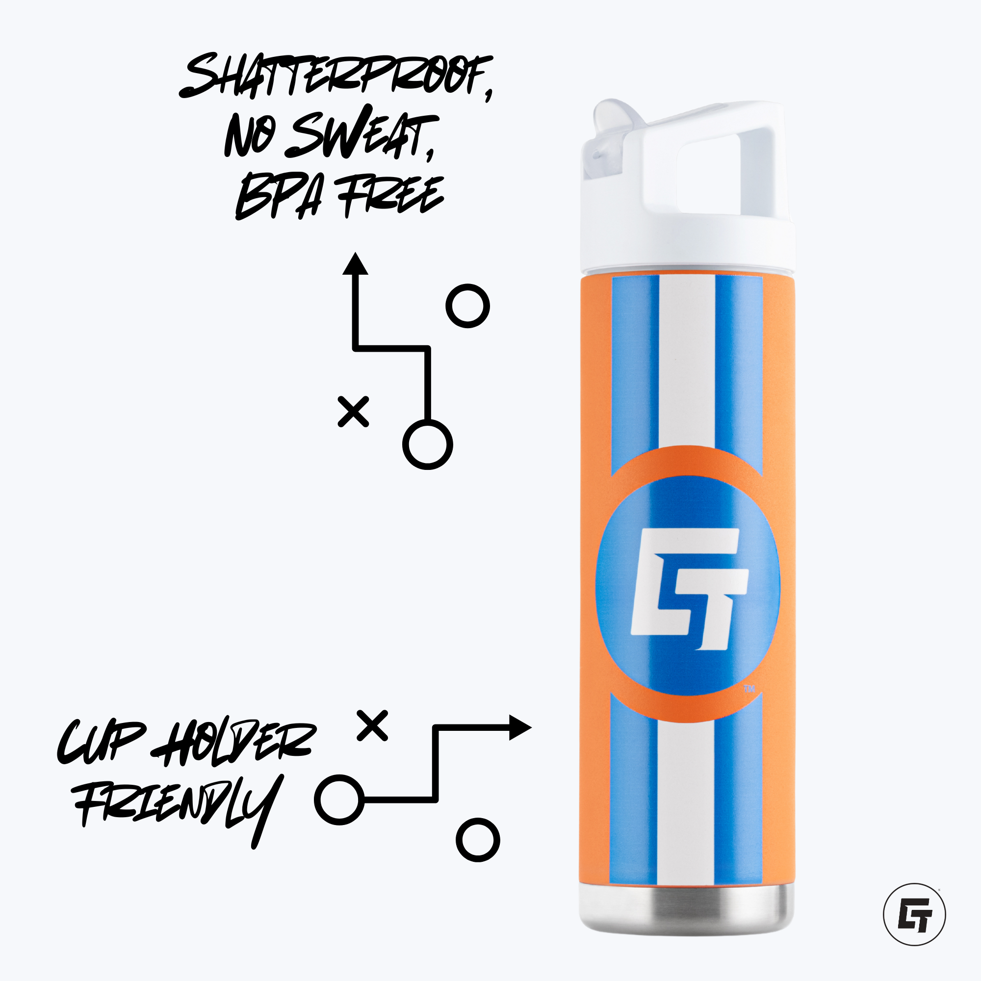 American Cornhole League - Cornhole Board 16oz Stainless Steel Youth Bottle