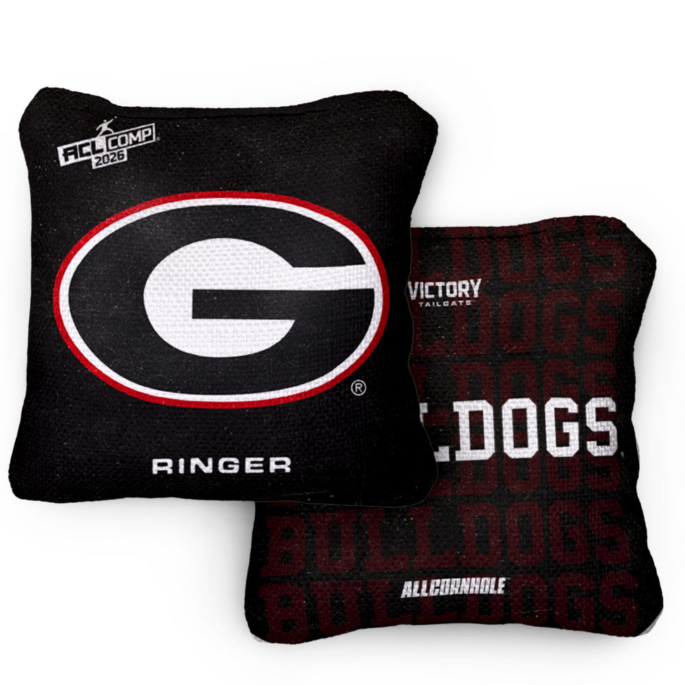 2026 Georgia Bulldogs RINGER Black ACL Comp Cornhole Bags – Set of 4 Bags