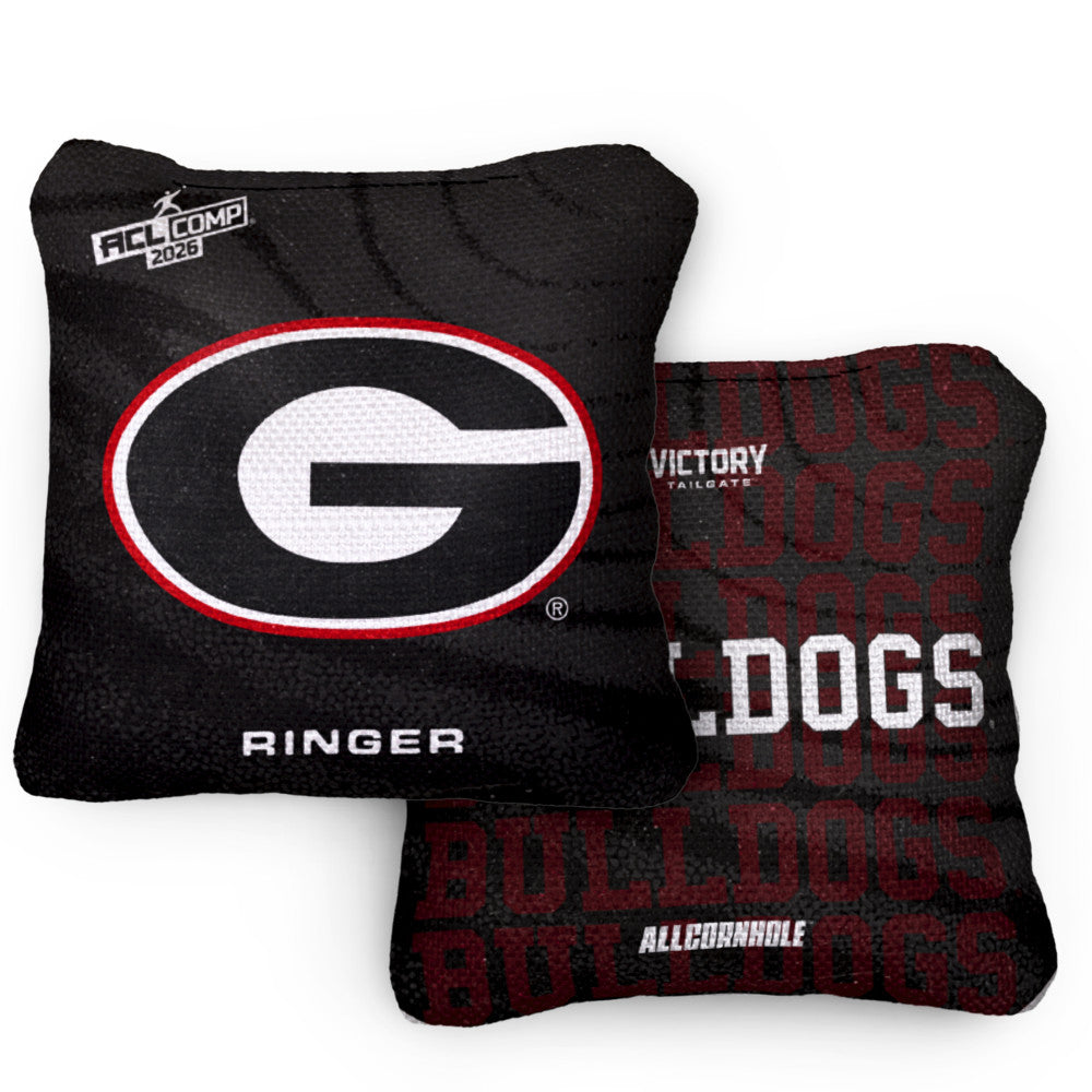 2026 Georgia Bulldogs RINGER Black ACL Comp Cornhole Bags – Set of 4 Bags