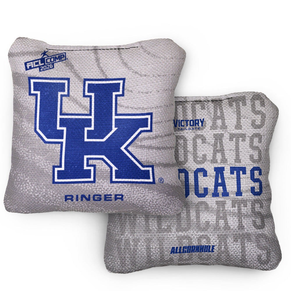 2026 Kentucky Wildcats RINGER Silver ACL Comp Cornhole Bags – Set of 4 Bags